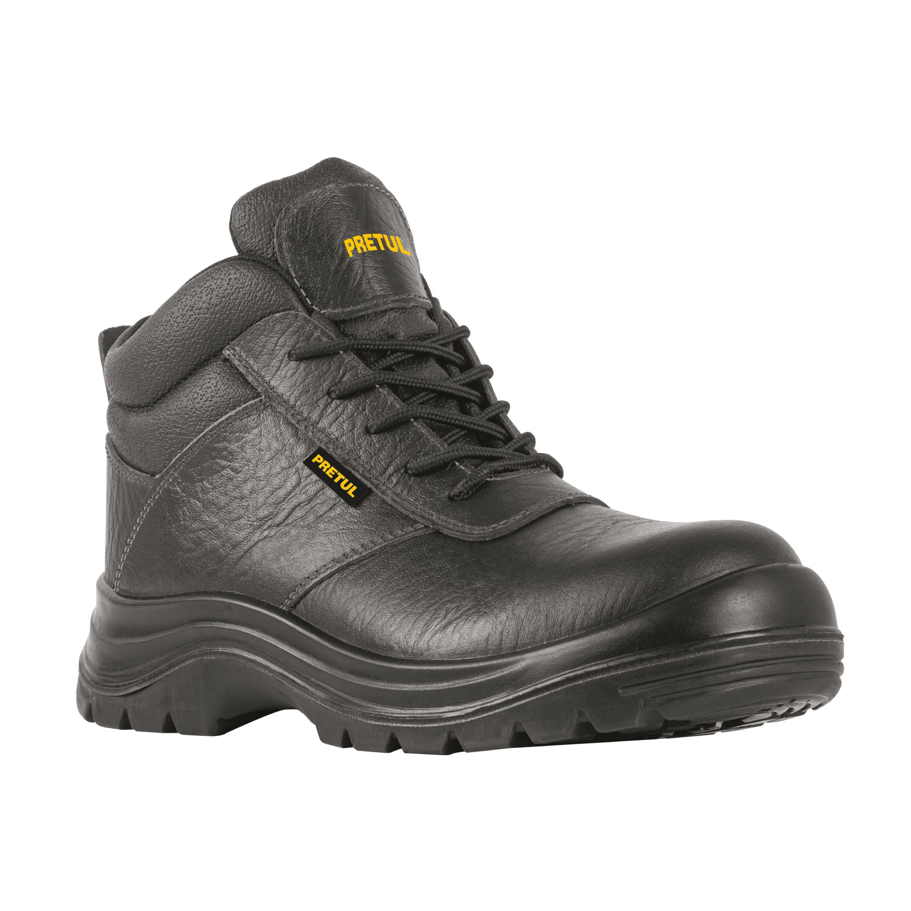 Bota de seguridad negra, #25, casquillo de composite, PRETUL
