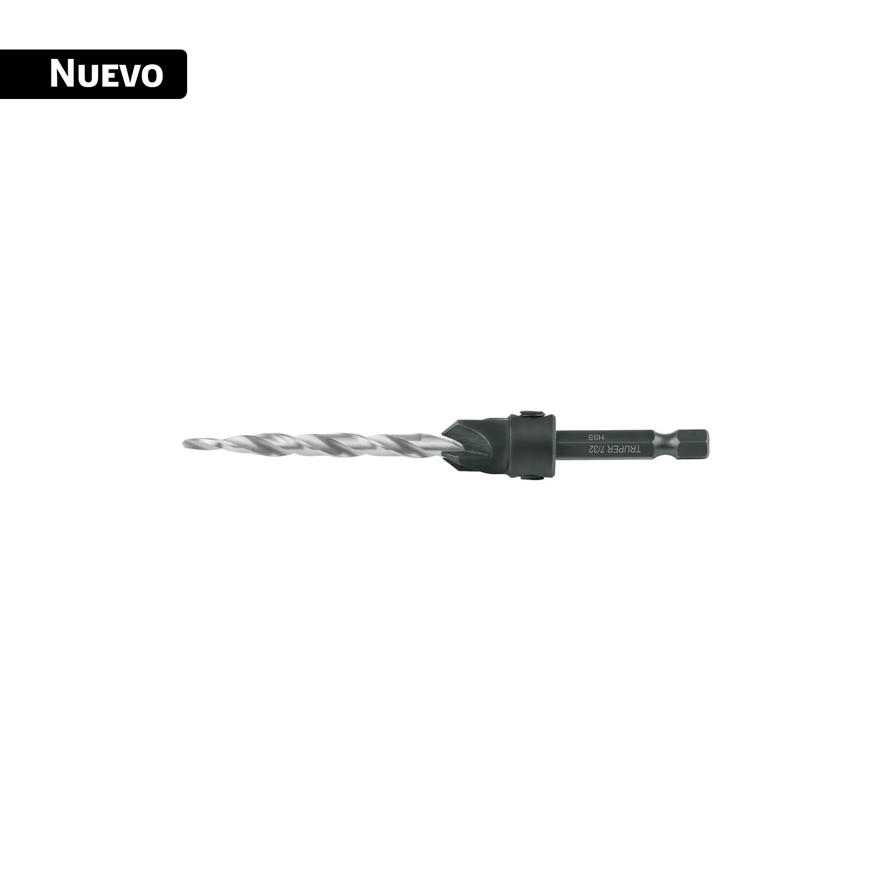 Broca avellanadora #12 para madera, 7/32', TRUPER