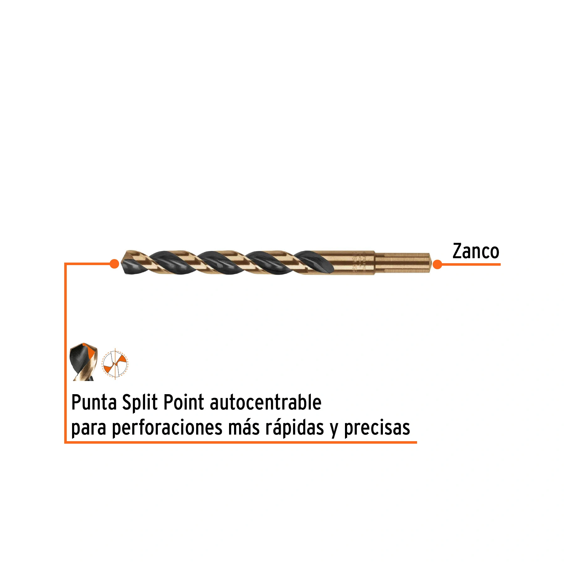 Broca HSS 29/64' Trugold para metal, TRUPER EXPERT
