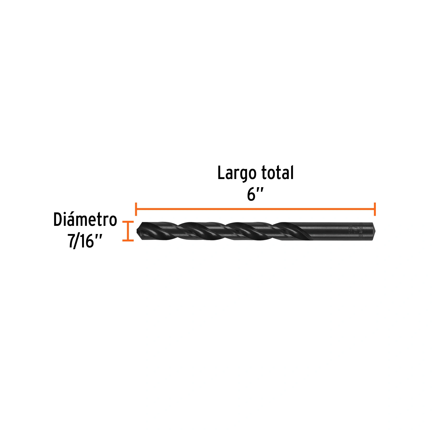 Broca HSS 7/16' Trublack para metal, TRUPER