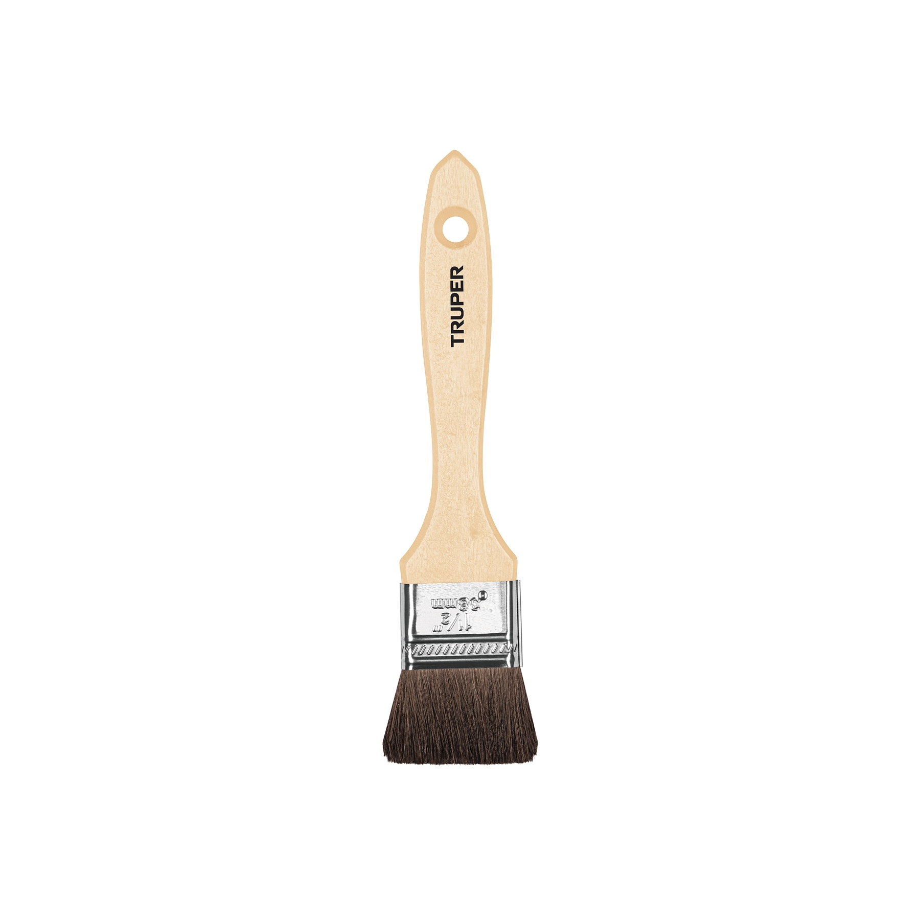 Brocha pelo de camello de 1-1/2' con mango de madera, TRUPER