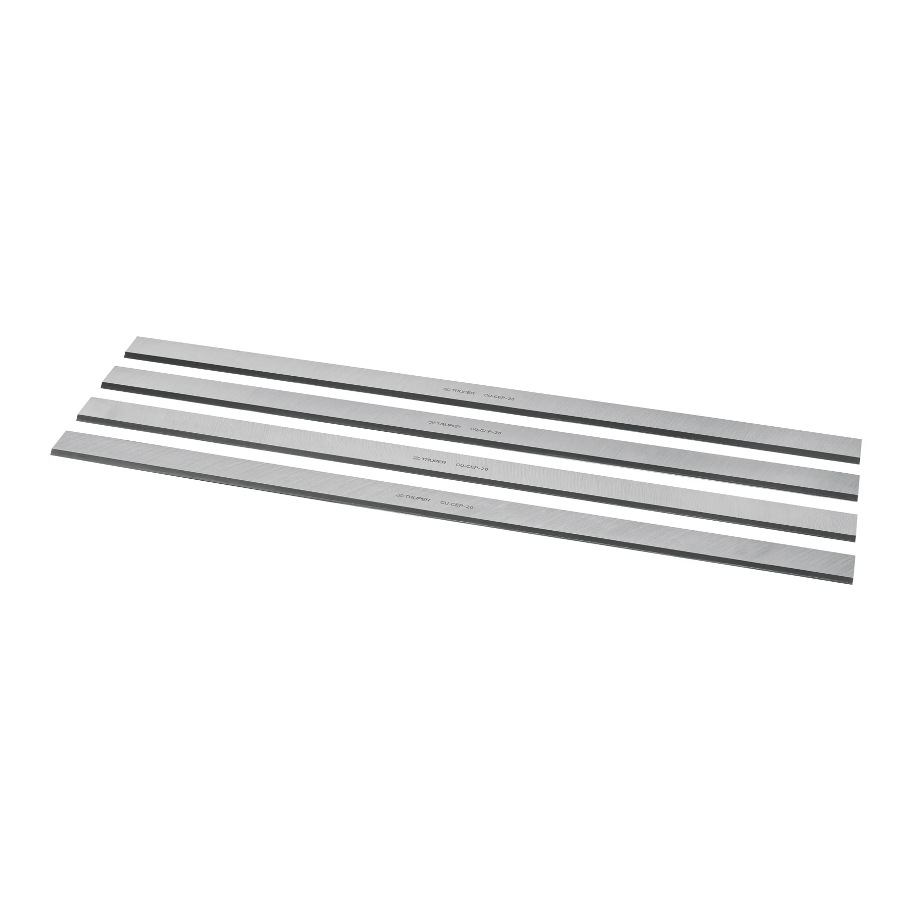 Caja con 4 cuchillas HSS para cepillo de piso CEP-20, TRUPER