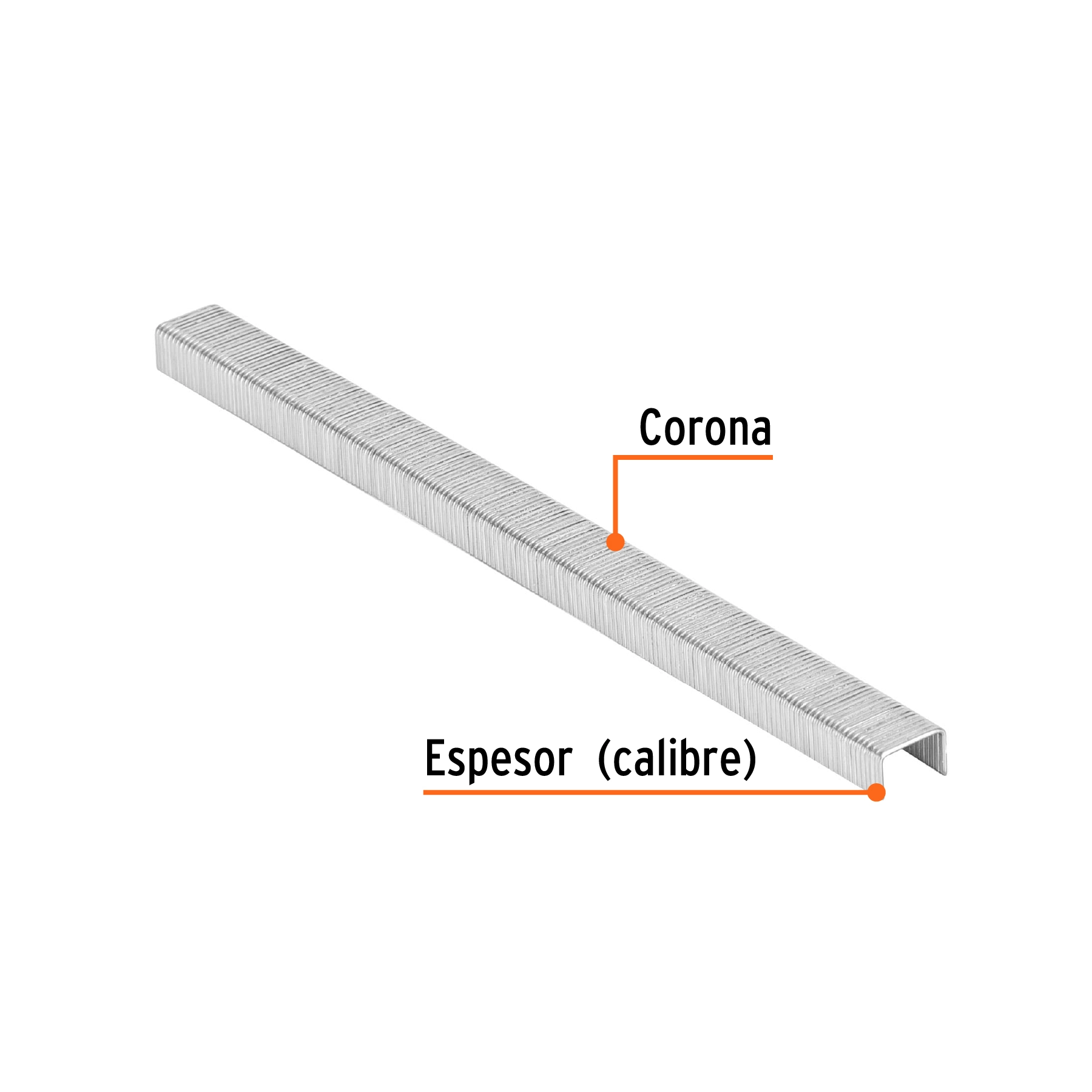Caja con 5000 grapas corona 3/8' calibre 22, 6mm p/ENNE-70