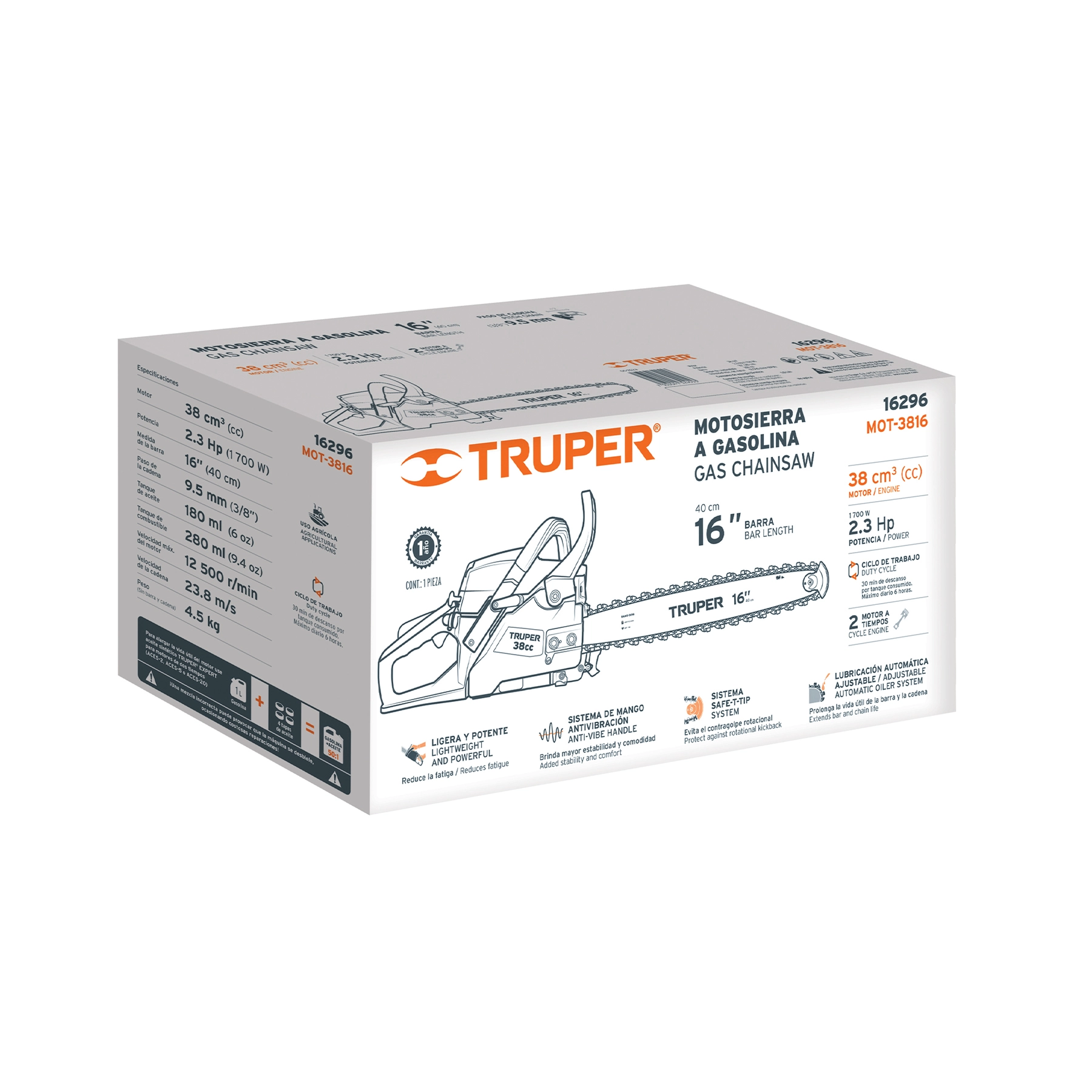 Caja de empaque de repuesto para MOT-3816, TRUPER