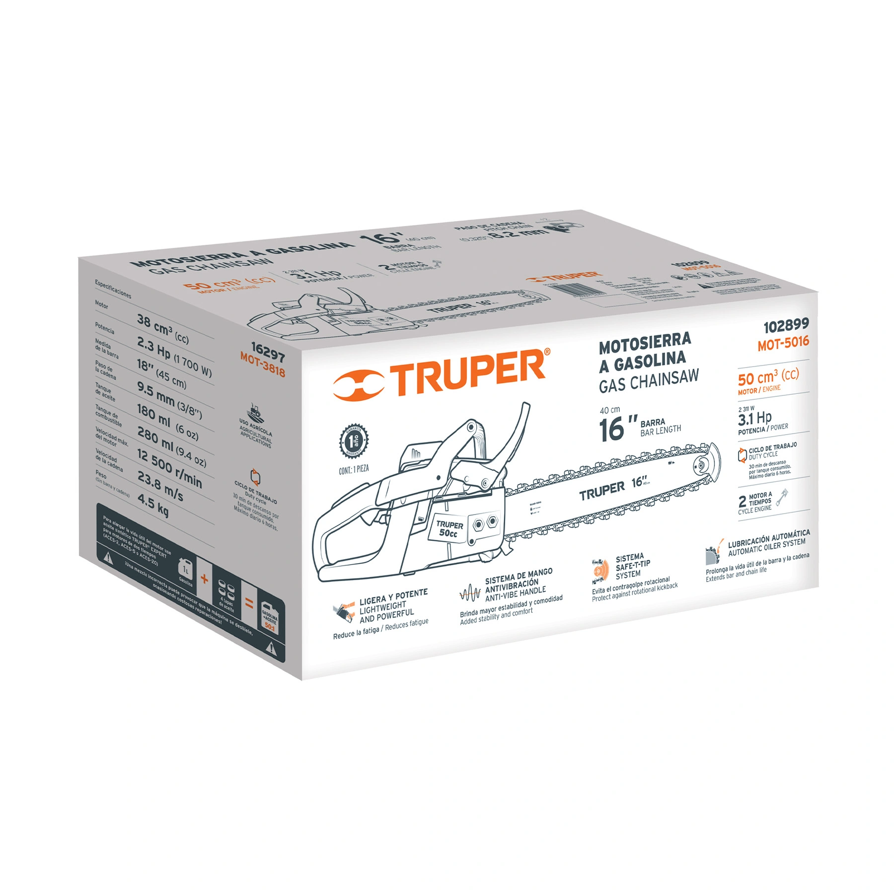 Caja de empaque de repuesto para MOT-5016, TRUPER