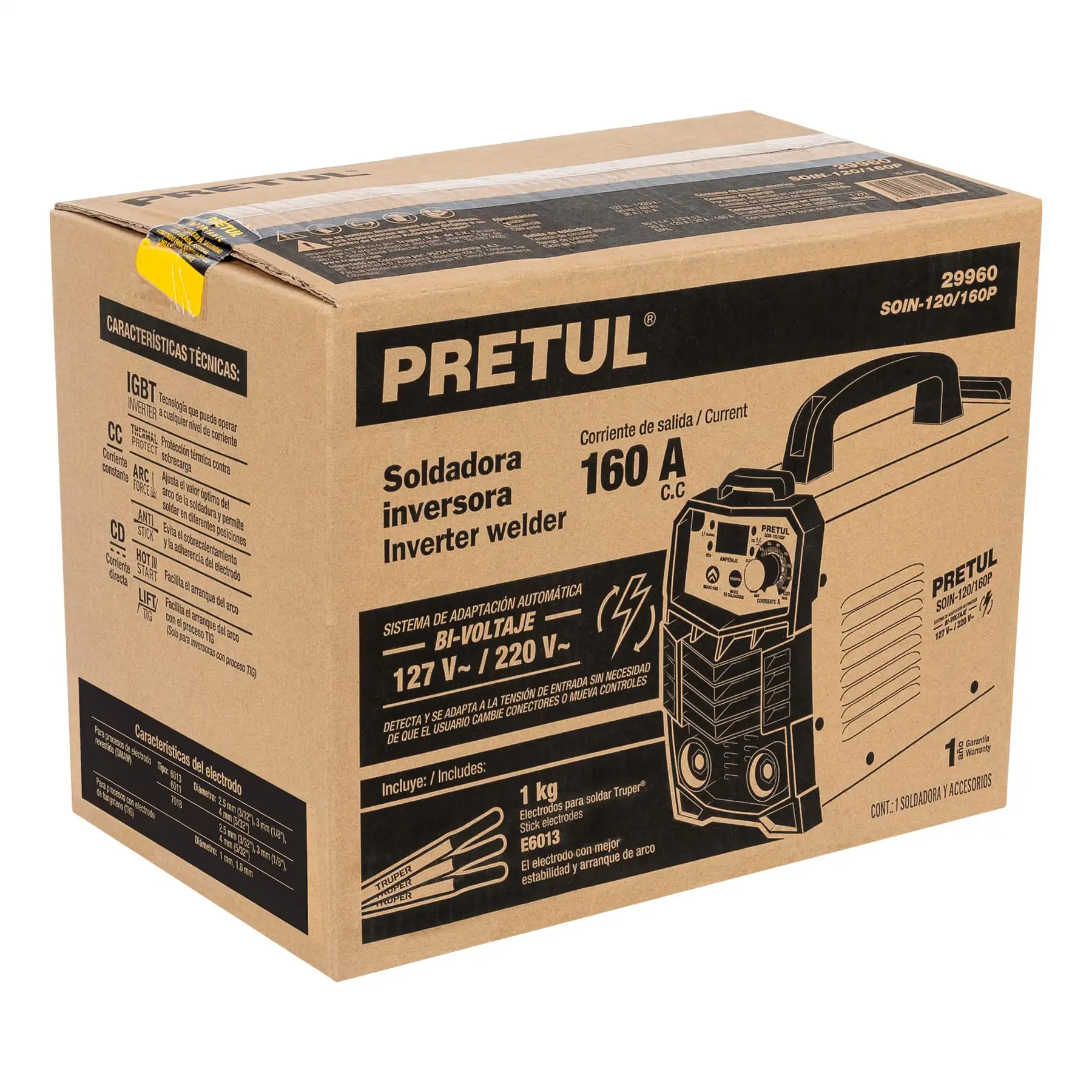 Caja de empaque de repuesto para SOIN-120/160P, PRETUL