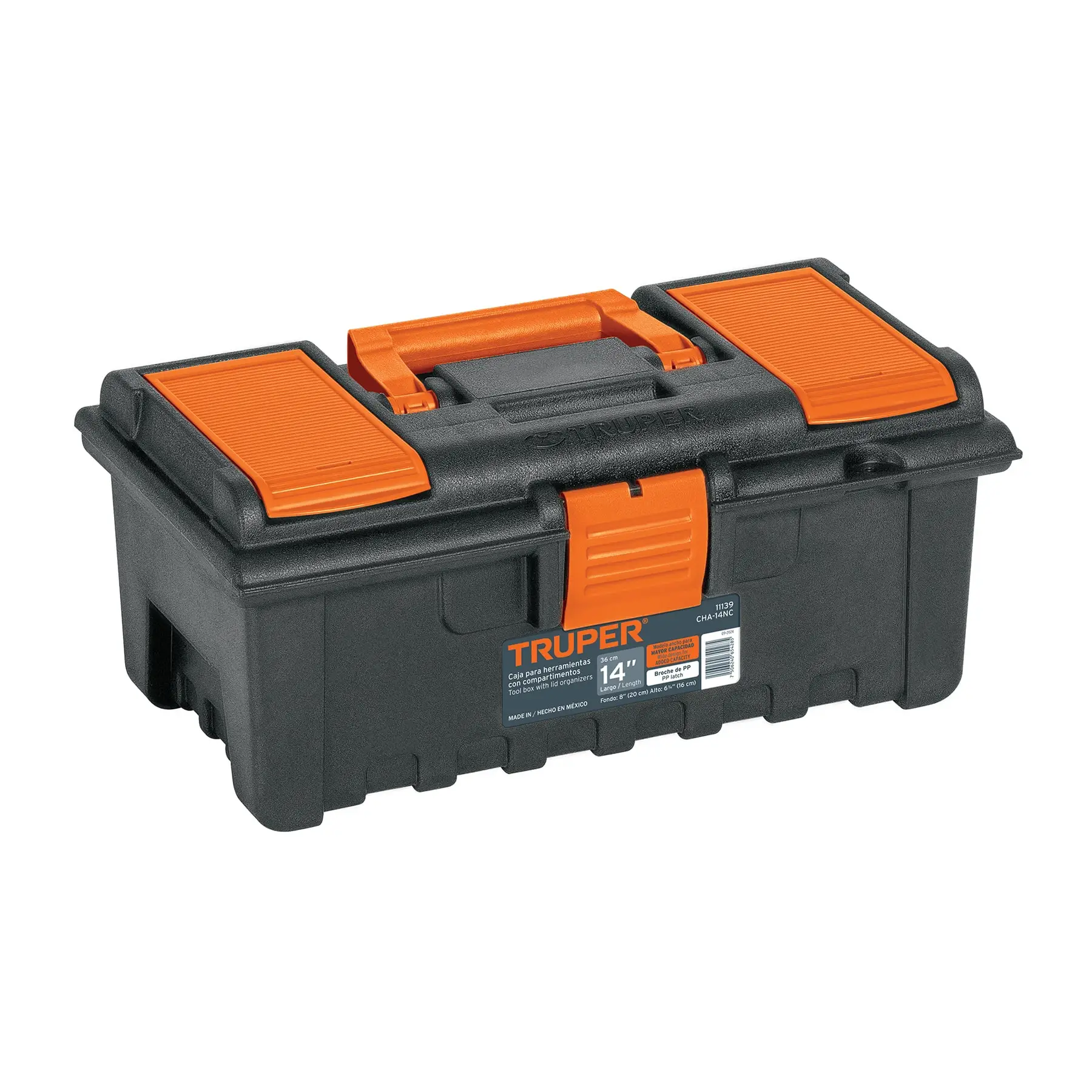 Caja para herramienta de 14' con compartimentos, TRUPER