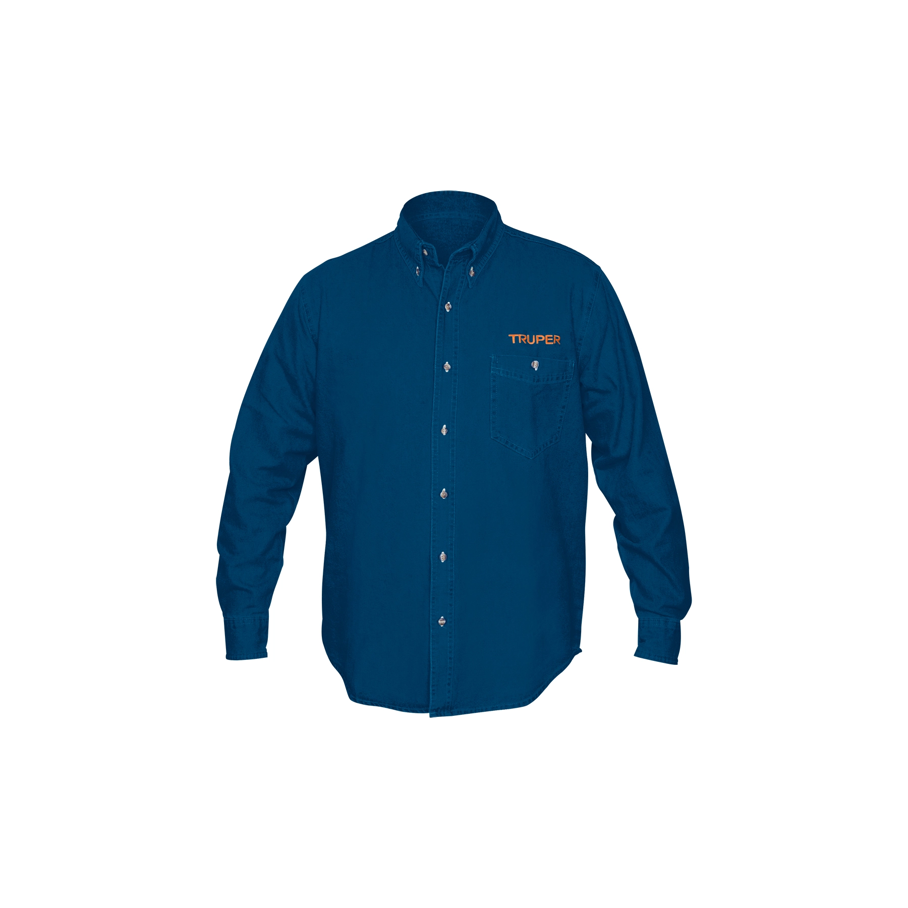 Camisa de mezclilla manga larga para hombre, EG, TRUPER