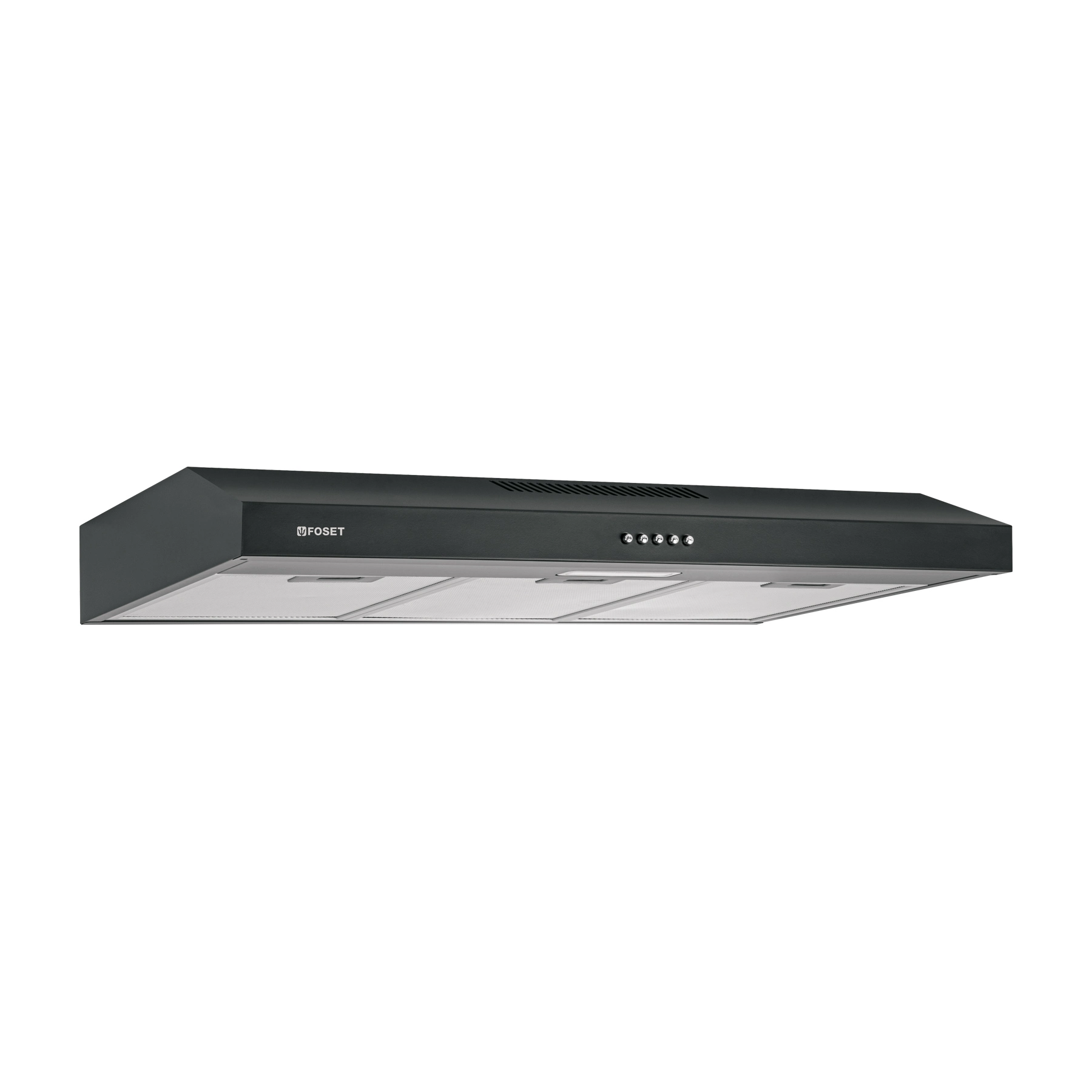 Campana extractora 80 cm, empotrable, negra, FOSET