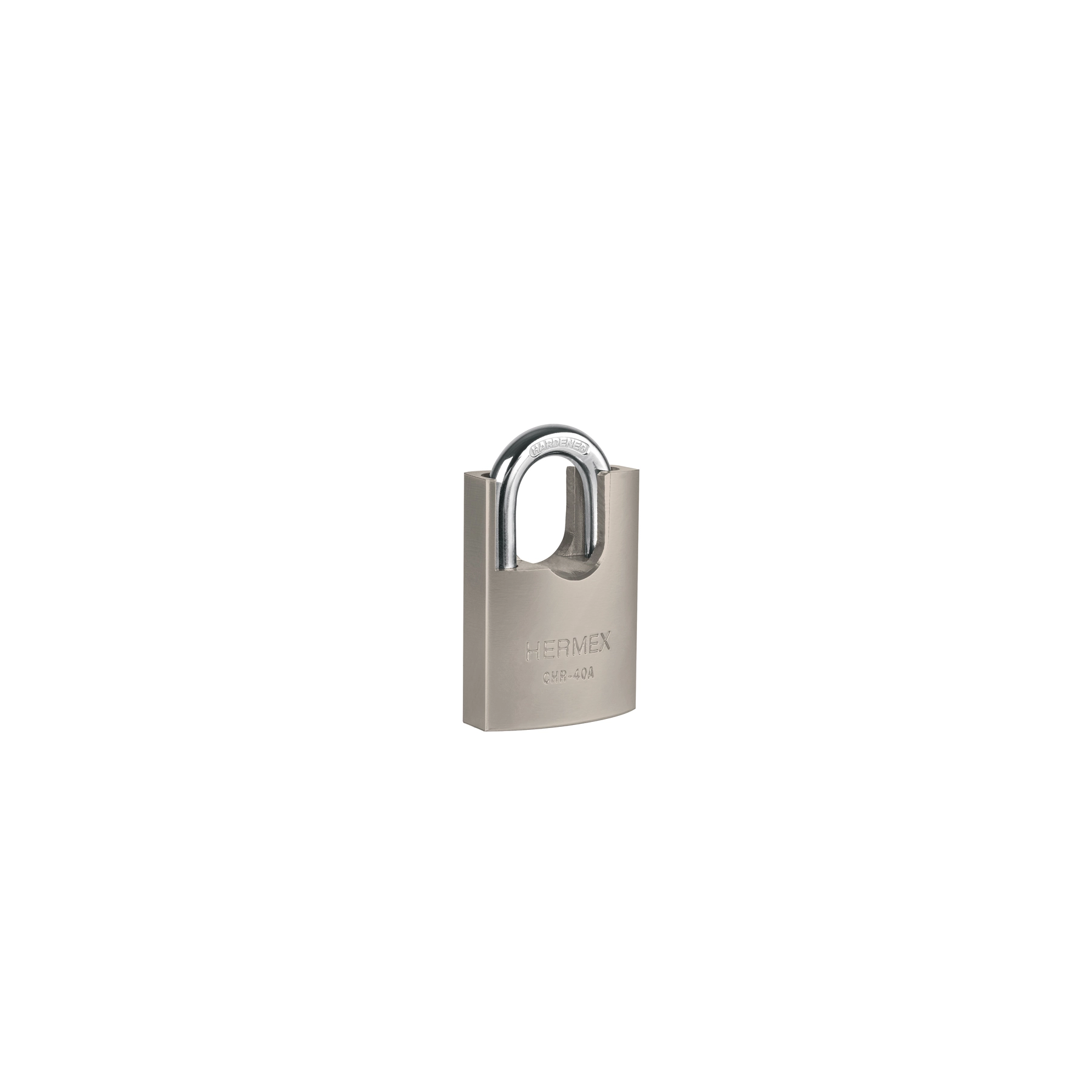 Candado de hierro 40 mm con coraza, llave de disco, HERMEX