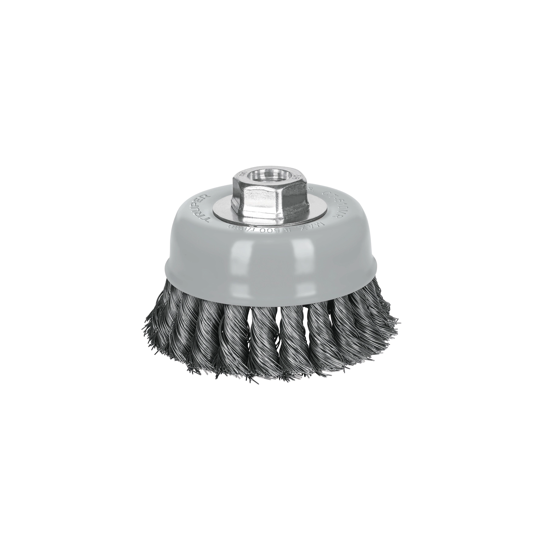 Carda copa 4' alambre trenzado fino, Multi-rosca, TRUPER