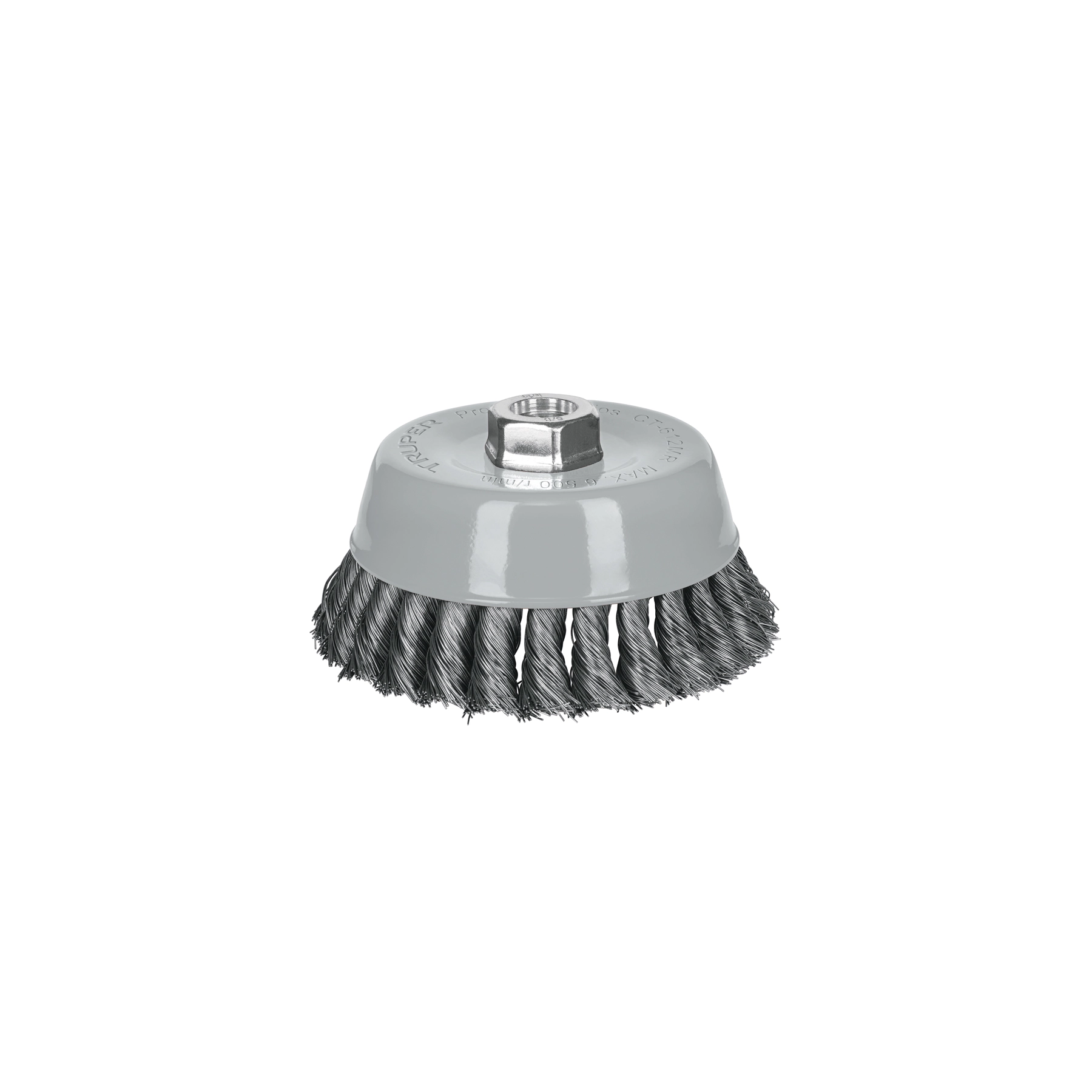 Carda copa 5' alambre trenzado fino, Multi-rosca, TRUPER