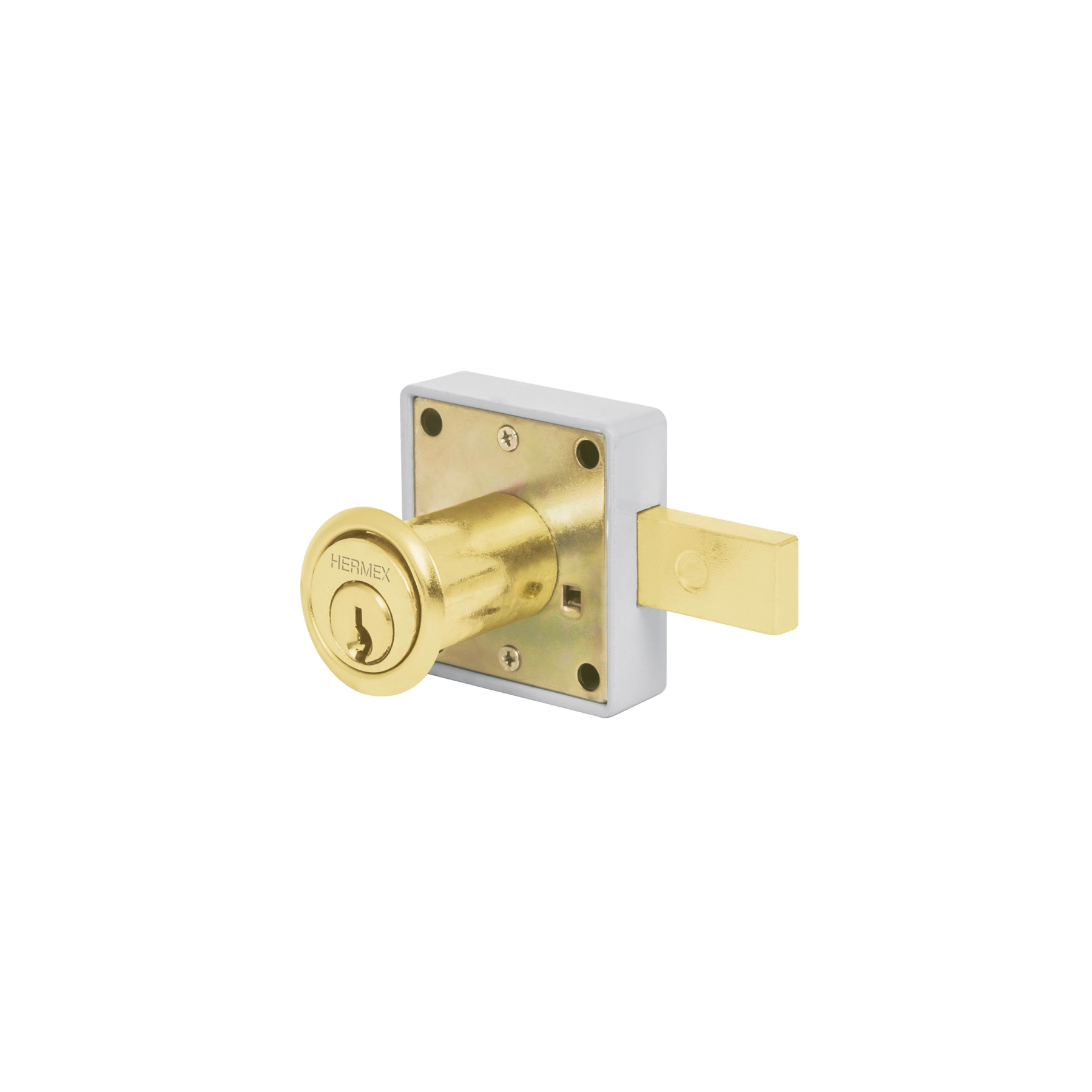 Cerradura para mueble, modelo 25, latón, HERMEX