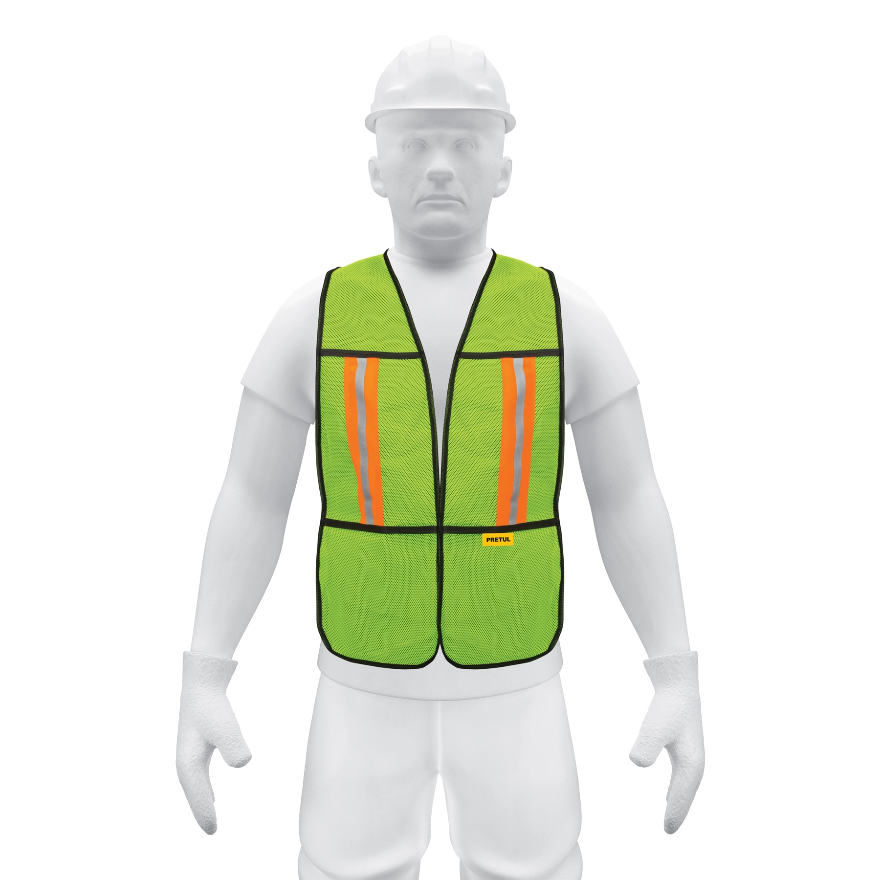 Chaleco de seguridad con cintas reflejantes, amarillo,PRETUL
