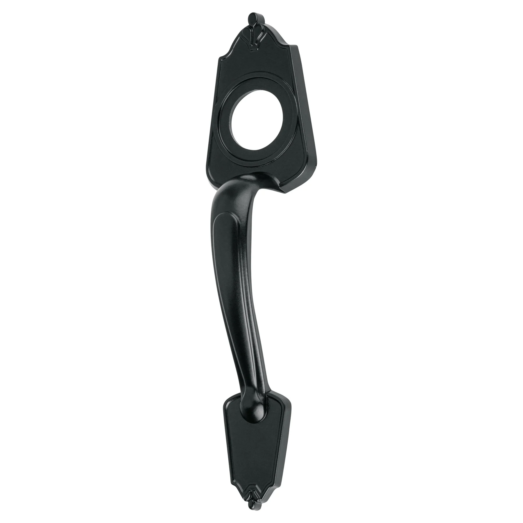 Chapetón metálico para puerta, acabado negro