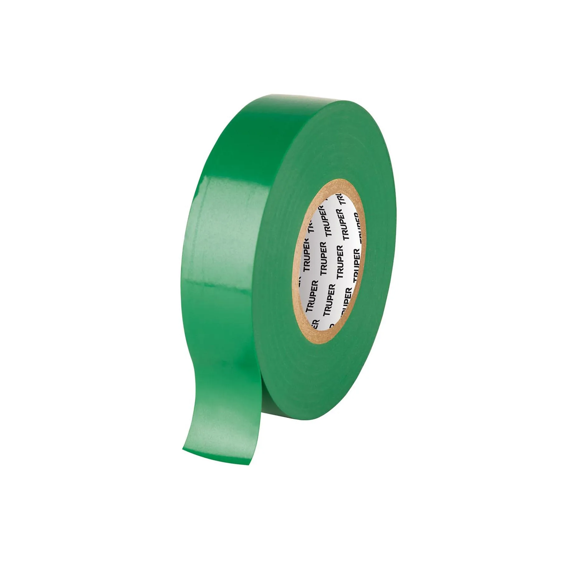 Cinta de aislar de 18 m x 19 mm, verde, TRUPER