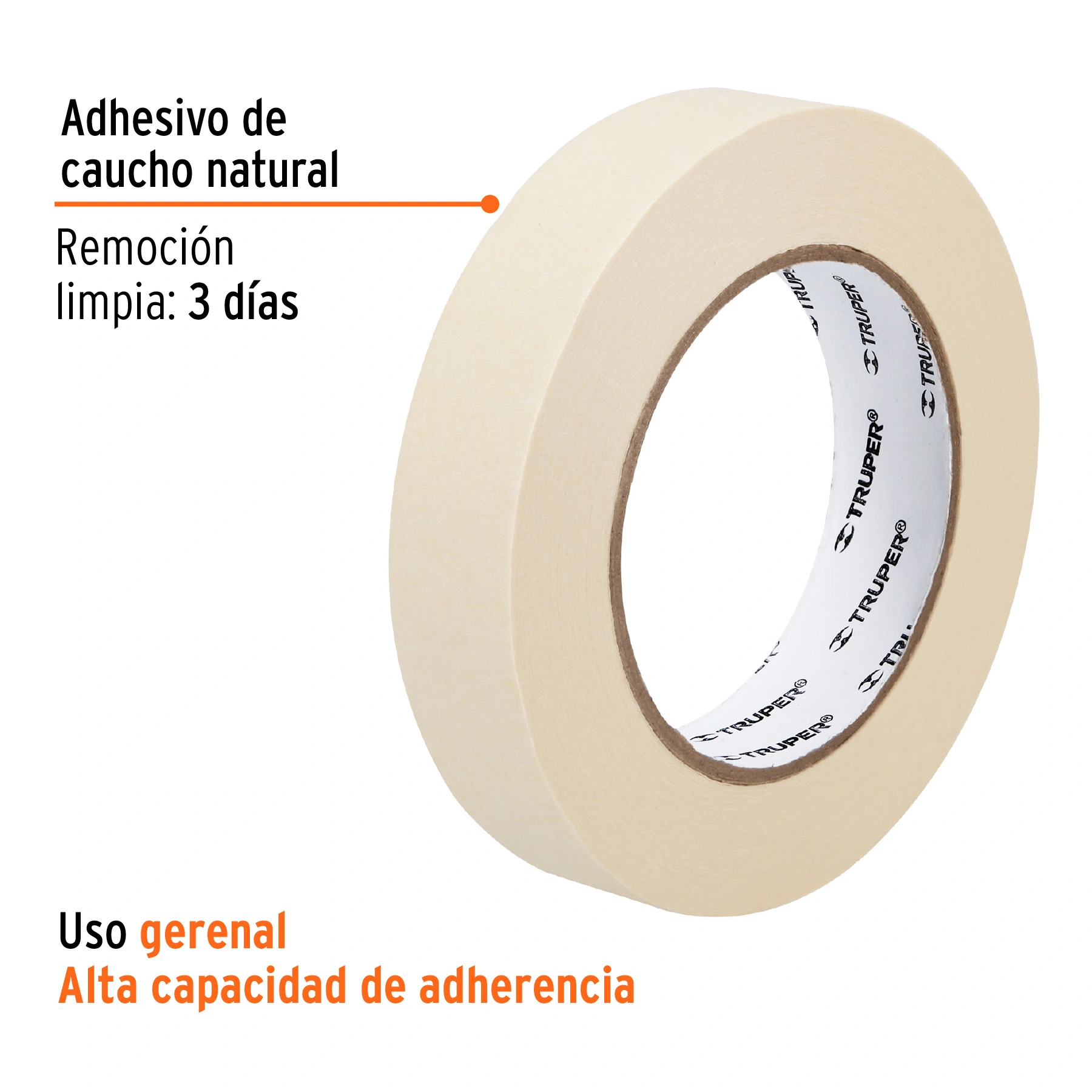 Cinta masking tape de 1' x 50 m, TRUPER