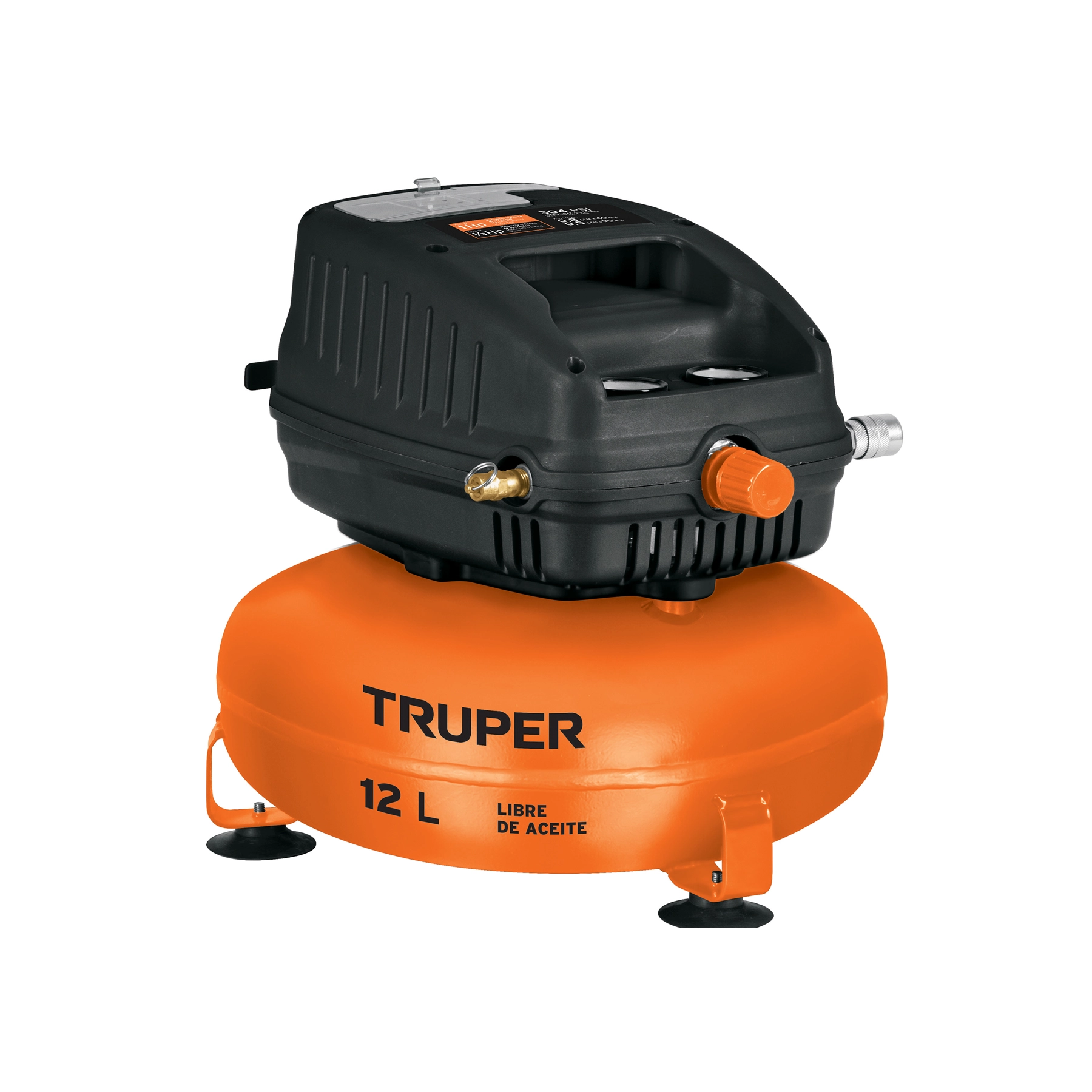 Compresor libre de aceite, 12L, 1HP, 127V, TRUPER