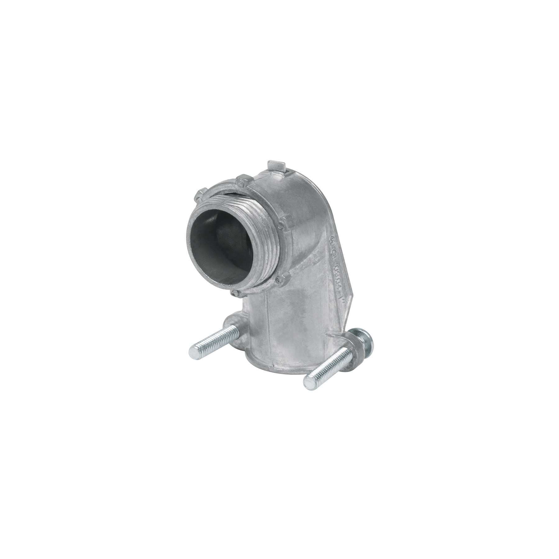 Conector curvo 1' para tubo flexible metálico, VOLTECK