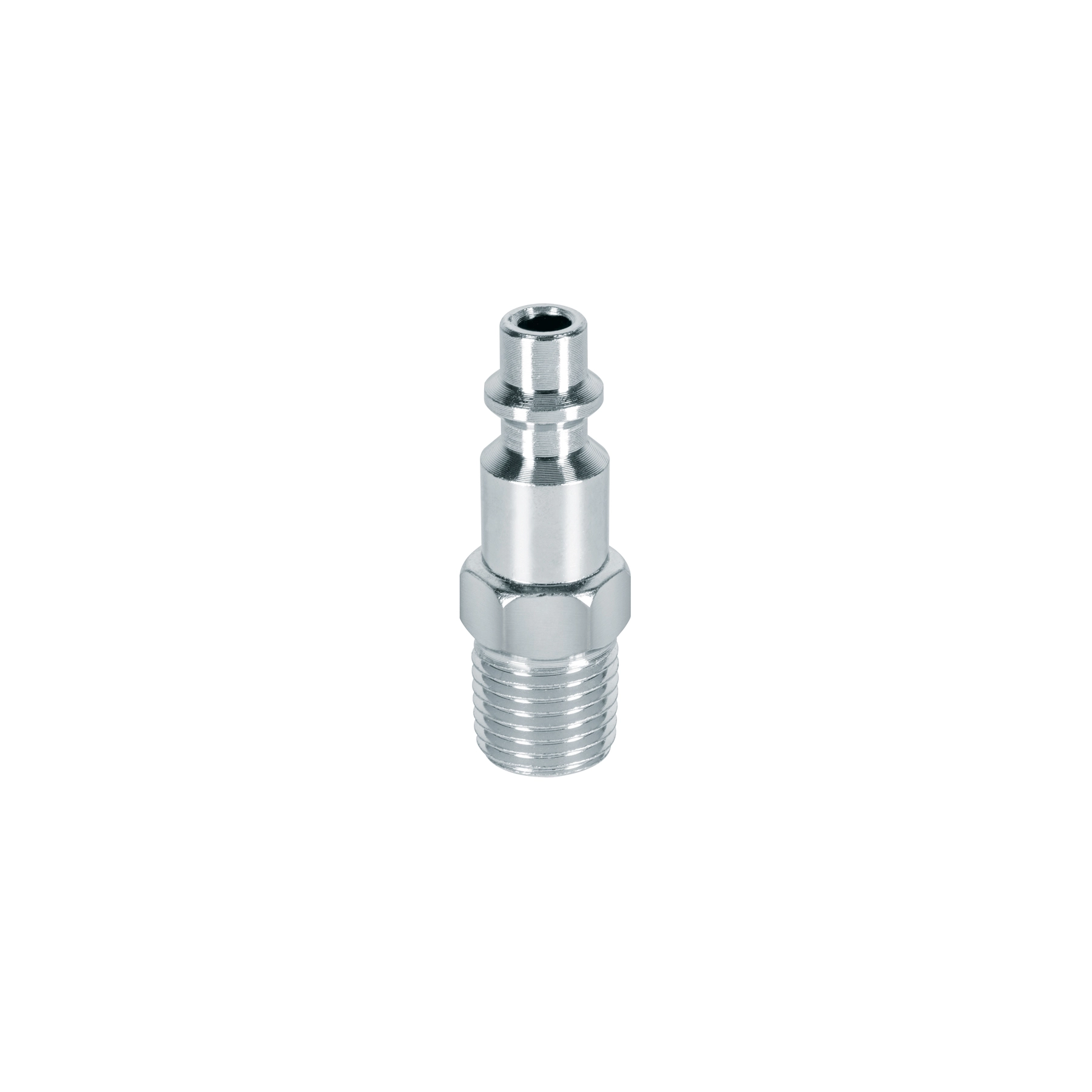 Conector rápido de acero, macho, cuerda 1/4' NPT, PRETUL