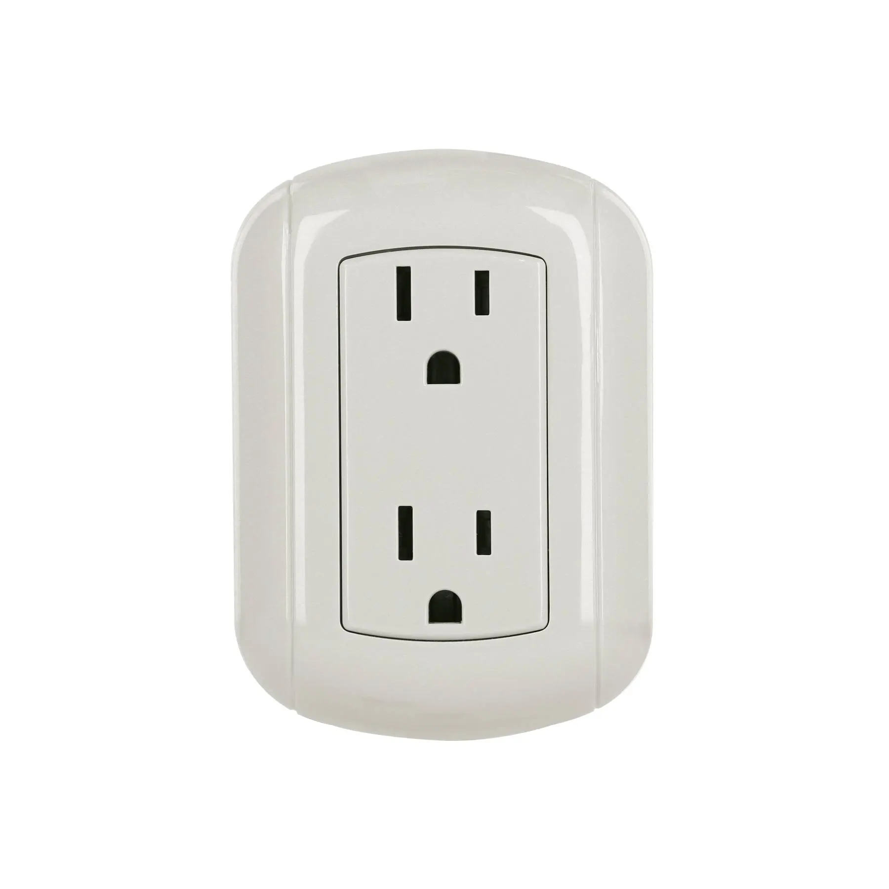 Contacto de sobreponer dúplex 2 polos+ tierra, ABS, VOLTECK