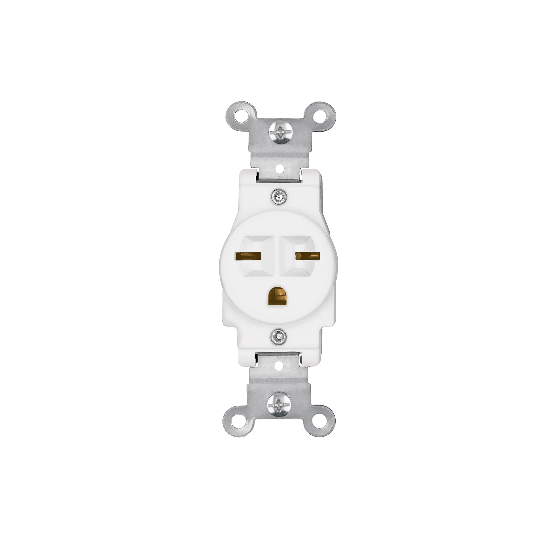 Contacto sencillo, cara de chino, Standard, blanco, VOLTECK