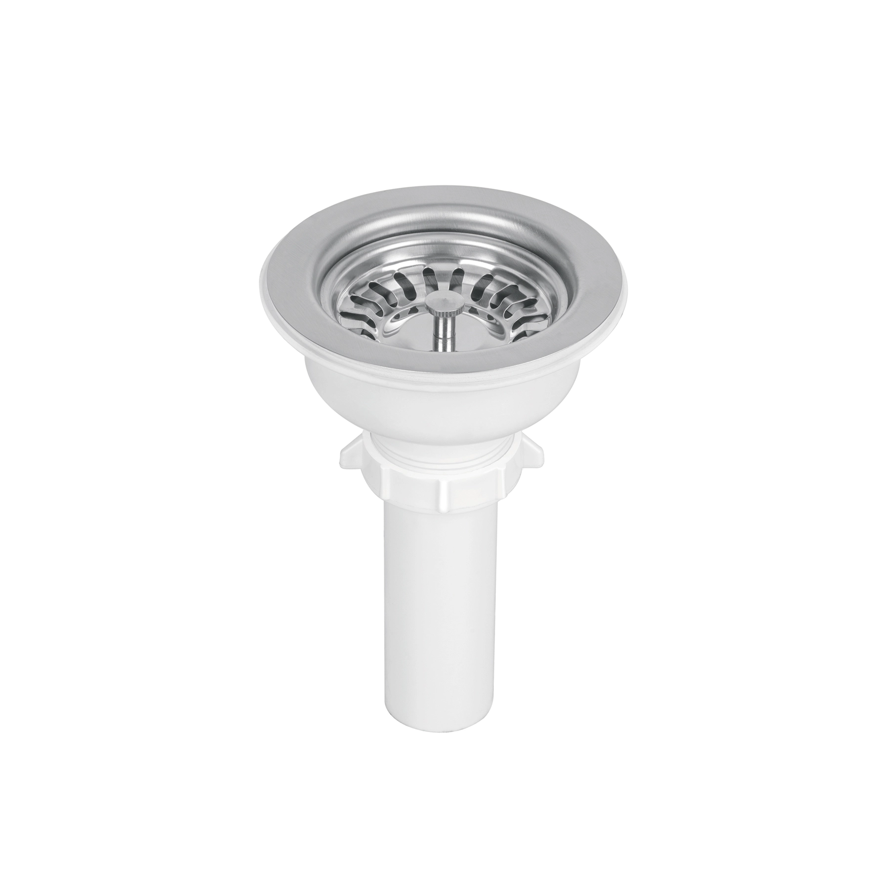 Contracanasta 3-1/2' inox, instala-fácil, tubo plást, FOSET