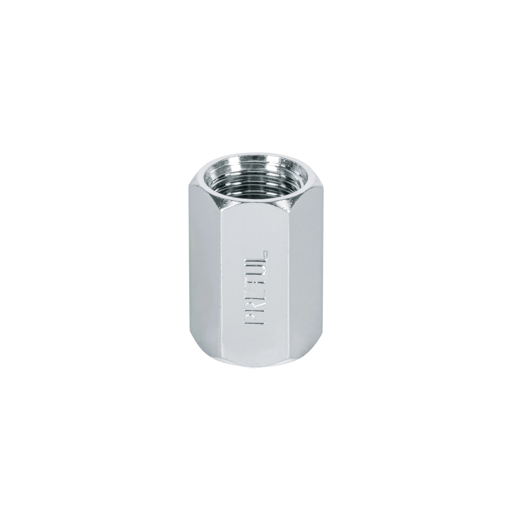 Cople de acero, hembra-hembra, cuerda 1/4' NPT, PRETUL