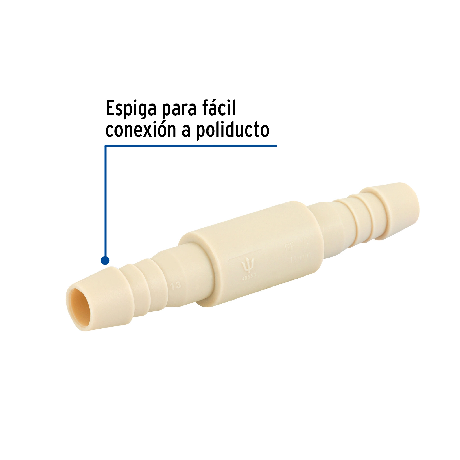 Cople inserción de 1/2' de polipropileno, FOSET