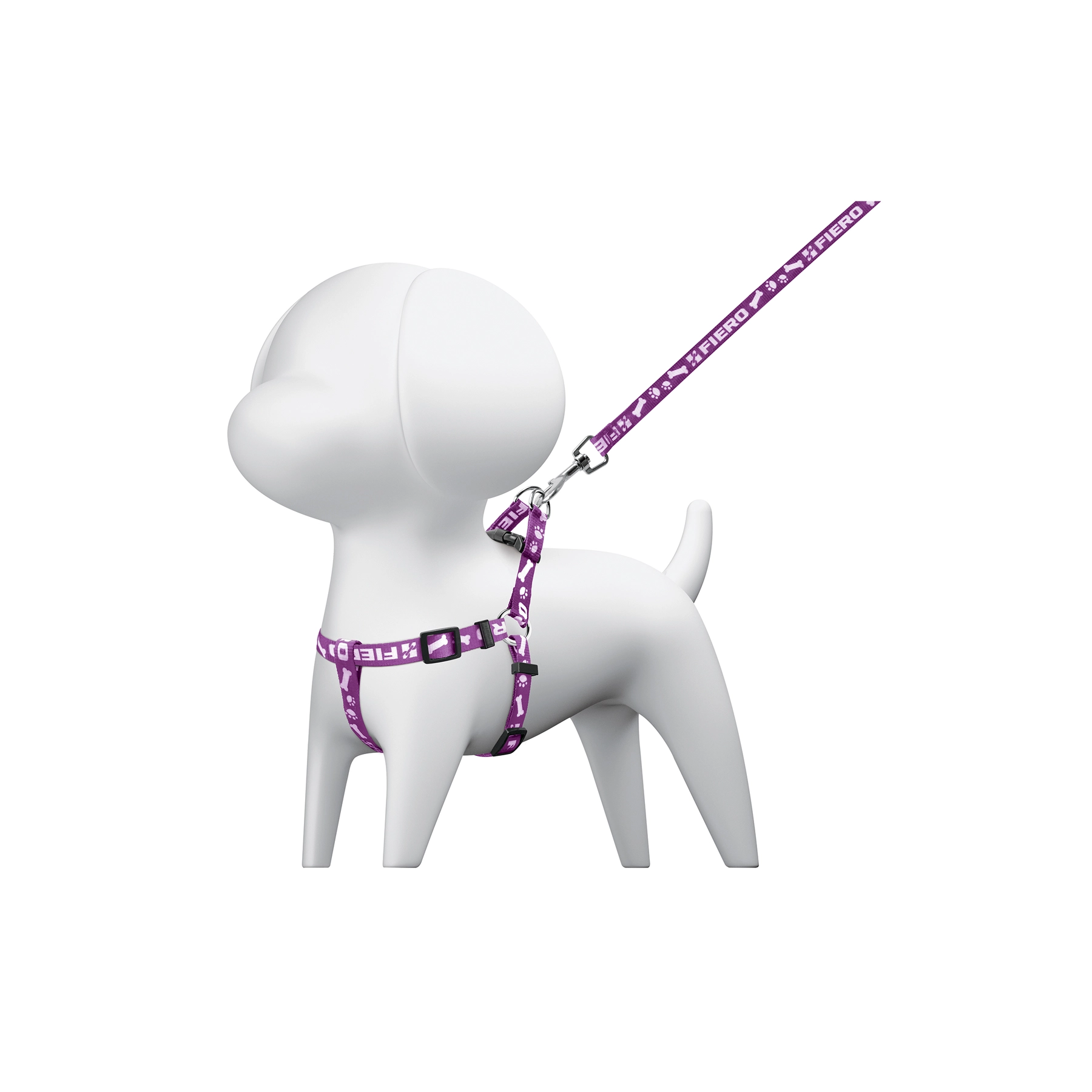 Correa con pechera para perro, 1 cm ancho, FIERO