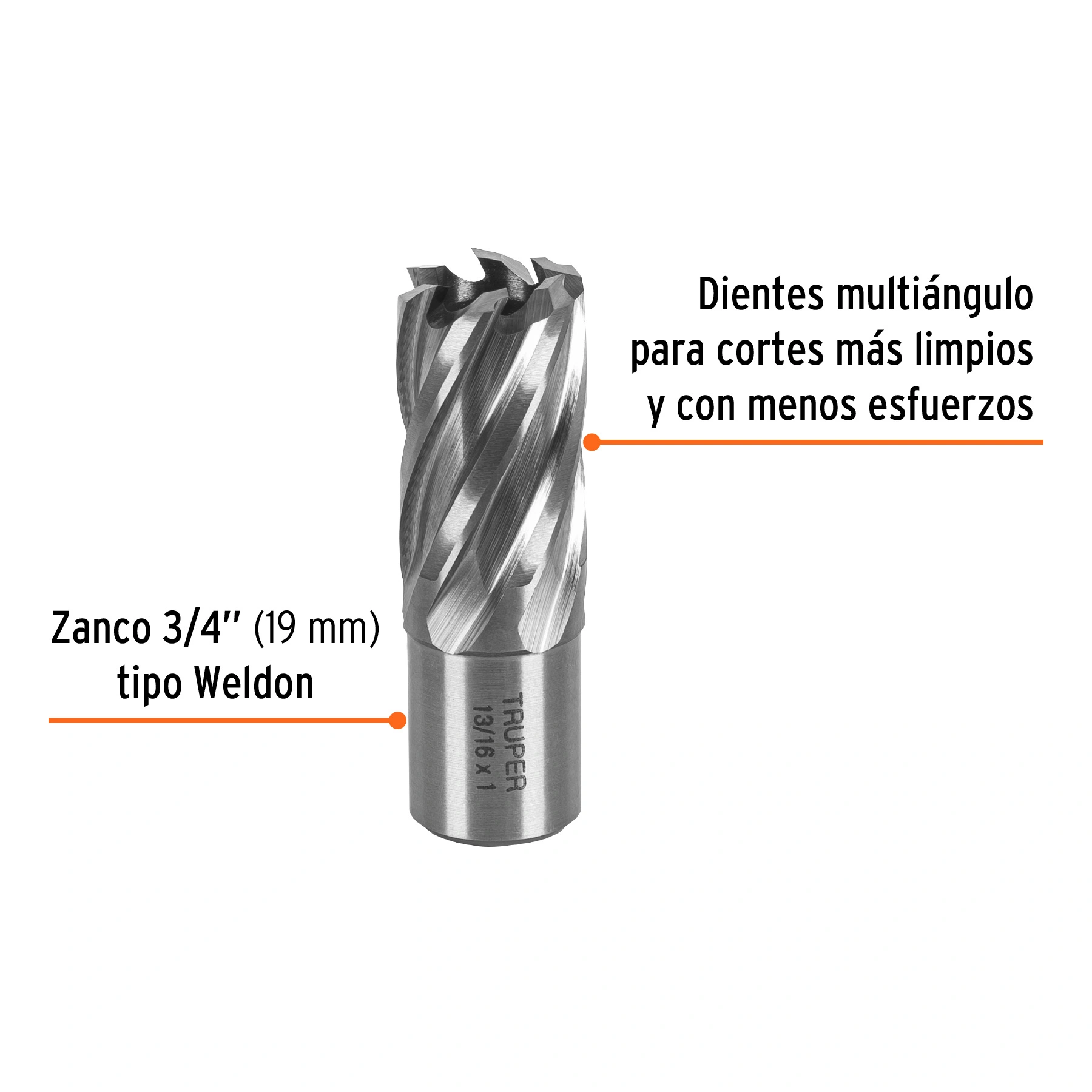 Cortador anular de 13/16' x 1', TRUPER