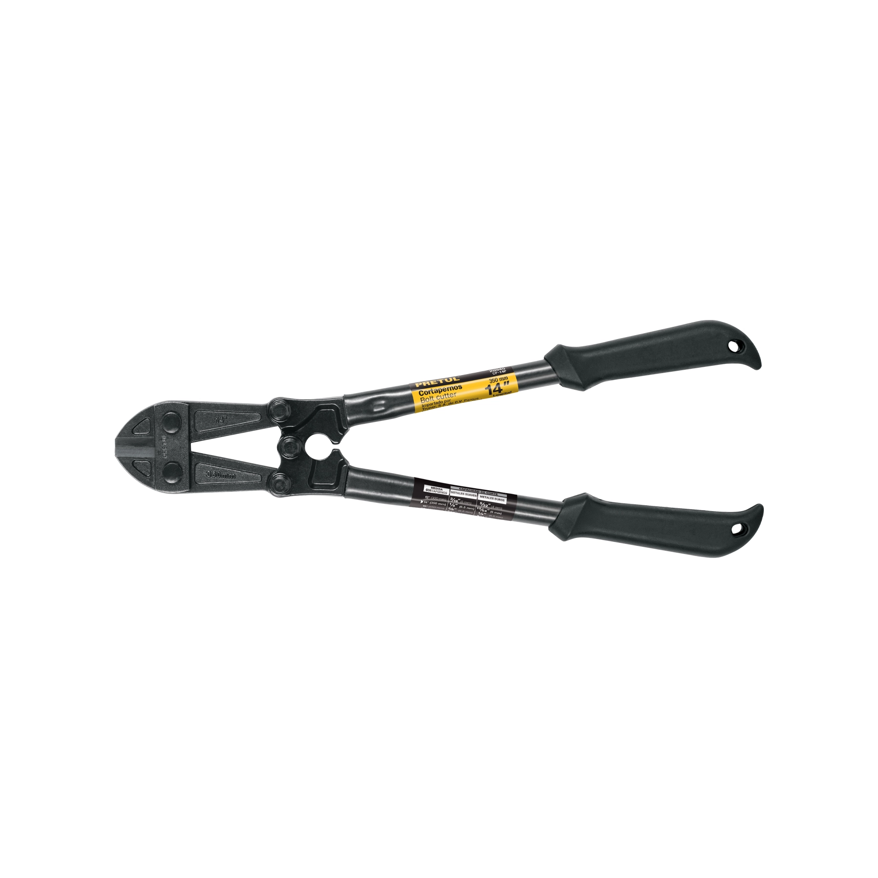 Cortapernos 14', mango tubular, PRETUL
