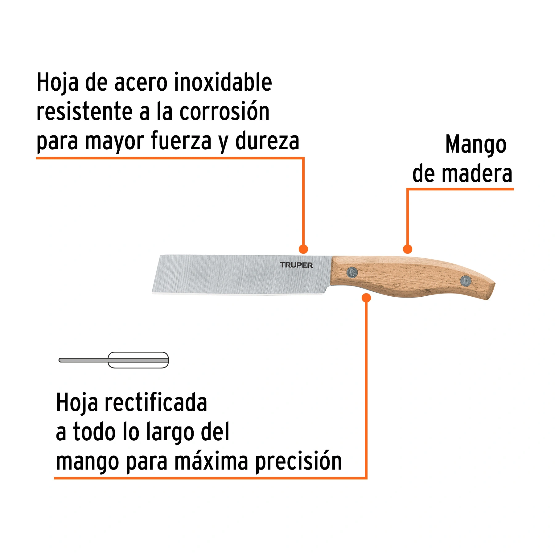 Cuchillo 7-1/2' para electricista, TRUPER