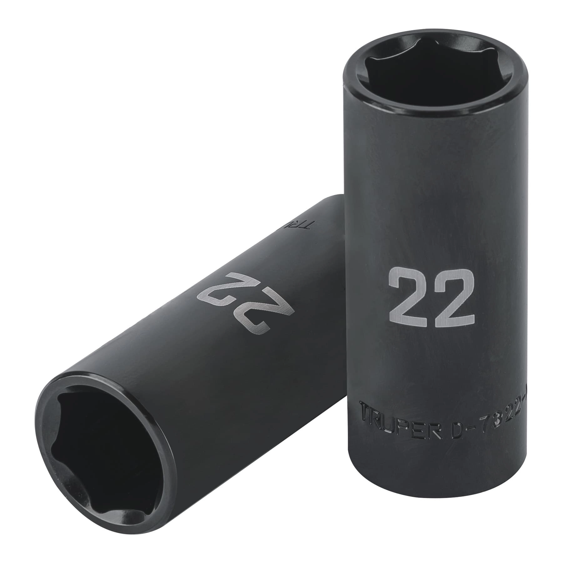 Dado largo impacto de 22 mm, 6 puntas, cuadro 1/2', TRUPER