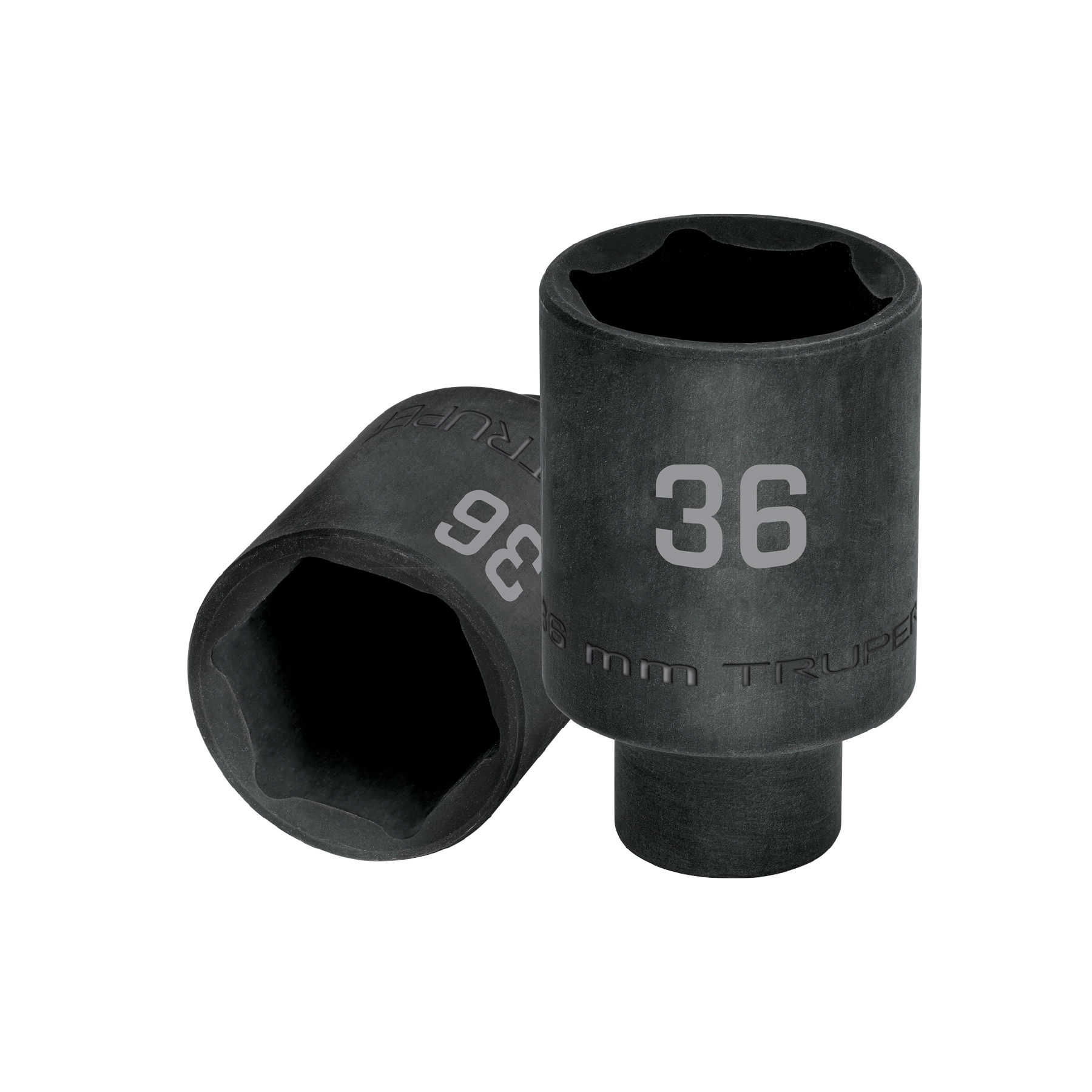 Dado largo impacto de 36 mm, 6 puntas, cuadro 1/2', TRUPER