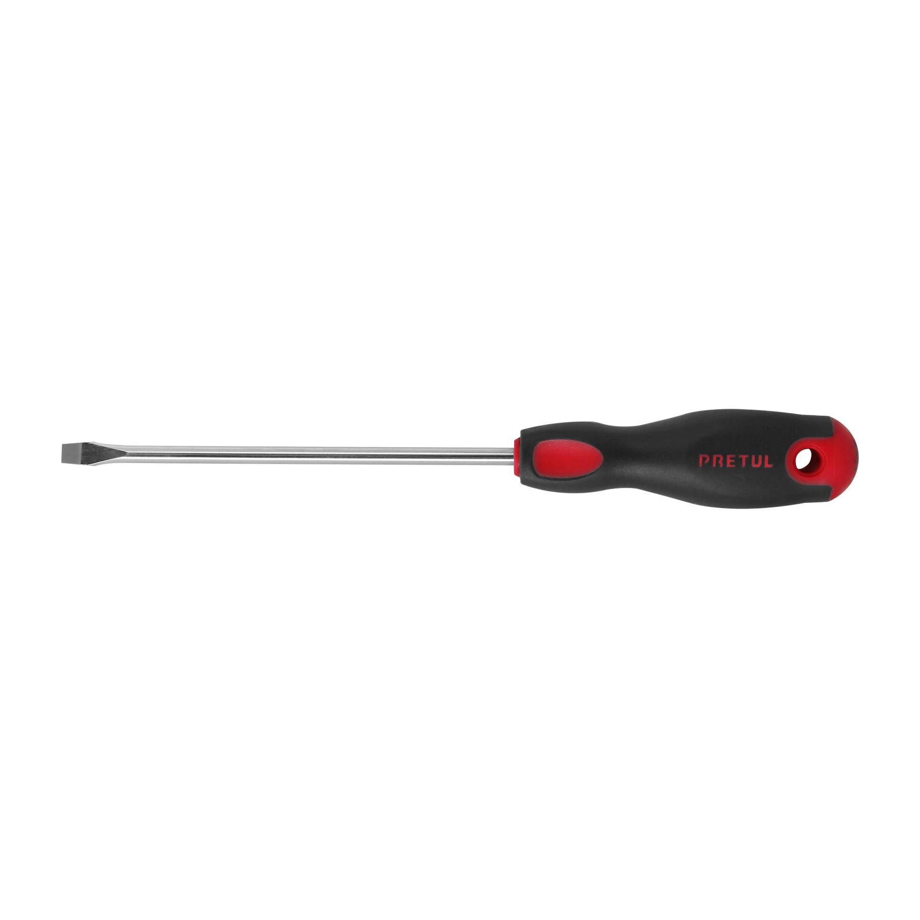 Desarmador plano 1/4' x 6'mango Comfort Grip, PRETUL