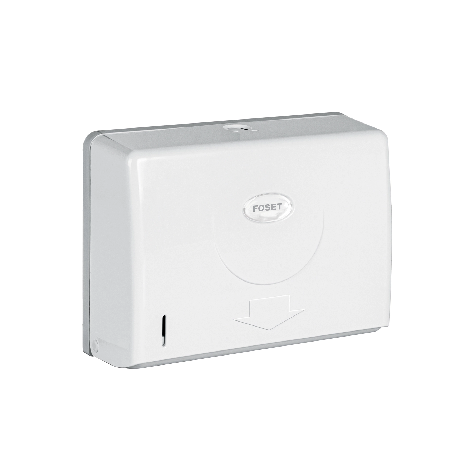 Dispensador chico para toallas de papel, blanco, FOSET BASIC