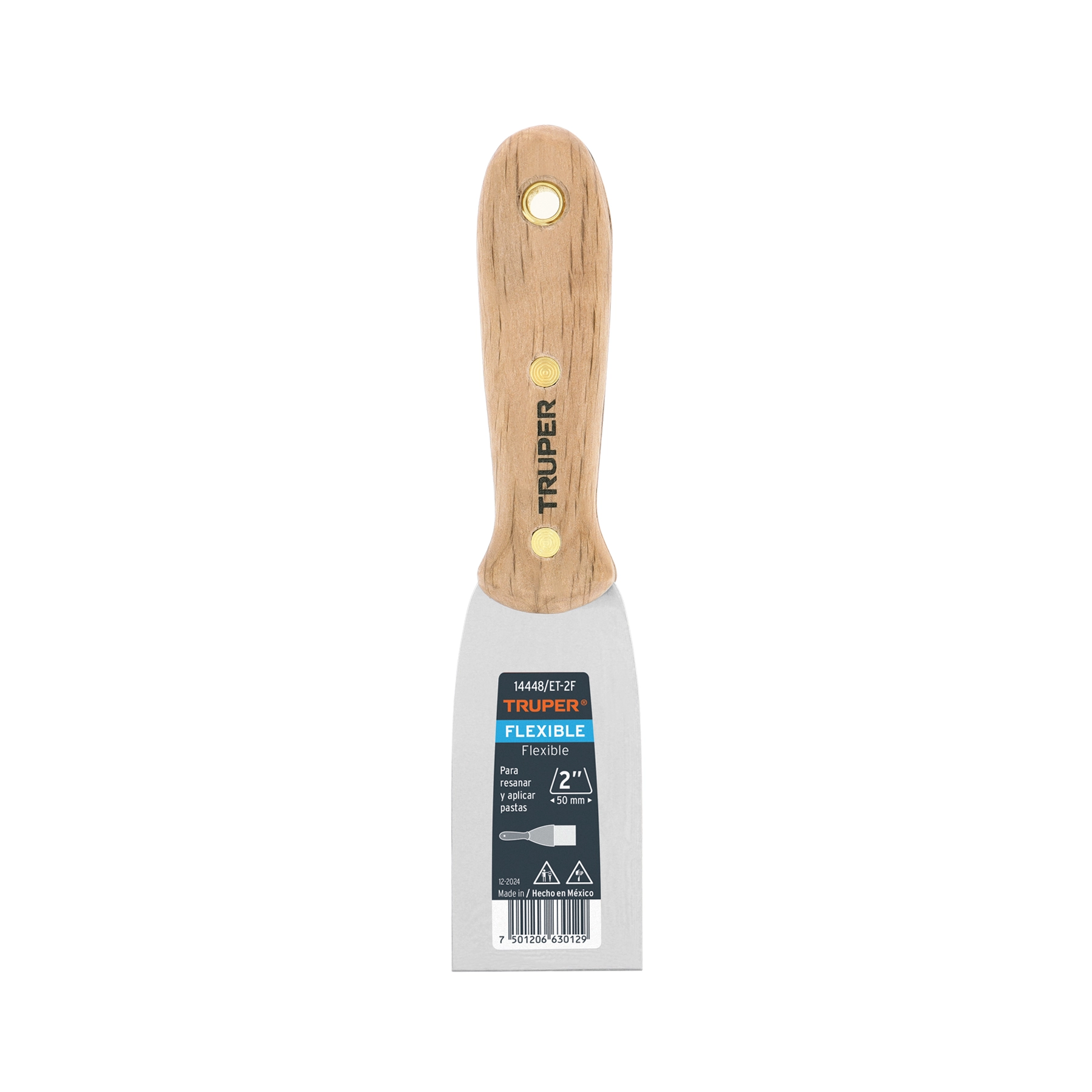 Espátula flexible 2' con mango de madera, TRUPER