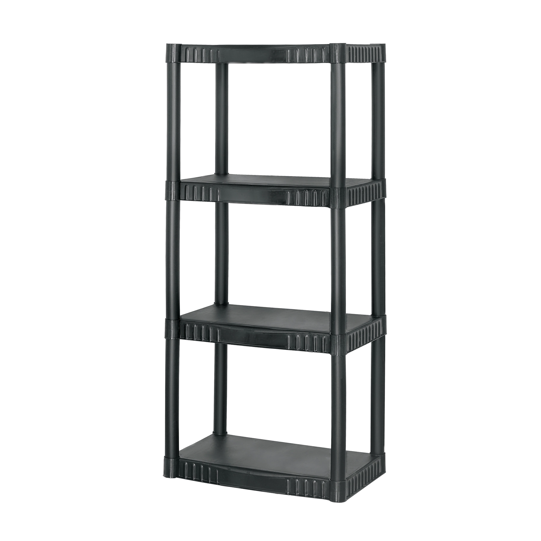 Estante plástico 4 repisas capacidad 27kg, 56x36x123, PRETUL