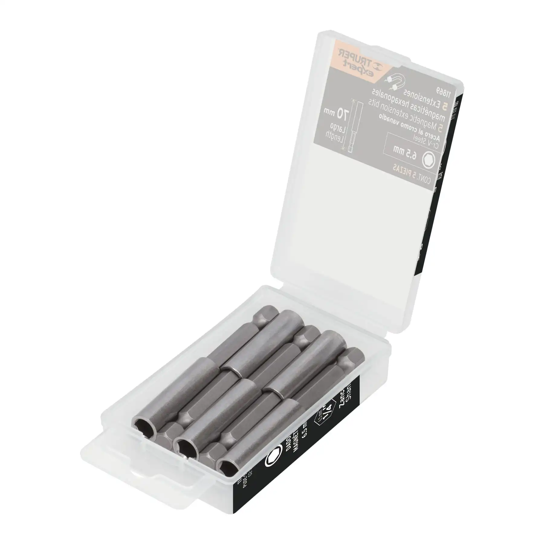Estuche con 5 extensiones de 70 mm, magnéticas, EXPERT