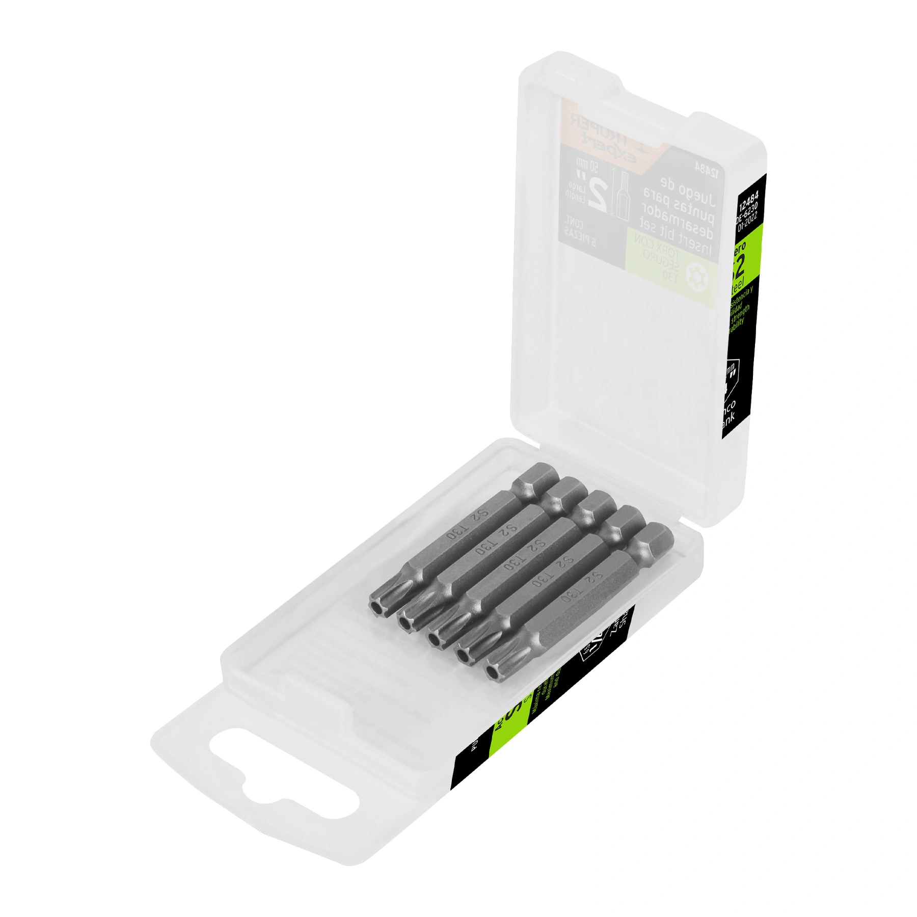 Estuche con 5 puntas torx T30 con seguro largo 2', EXPERT