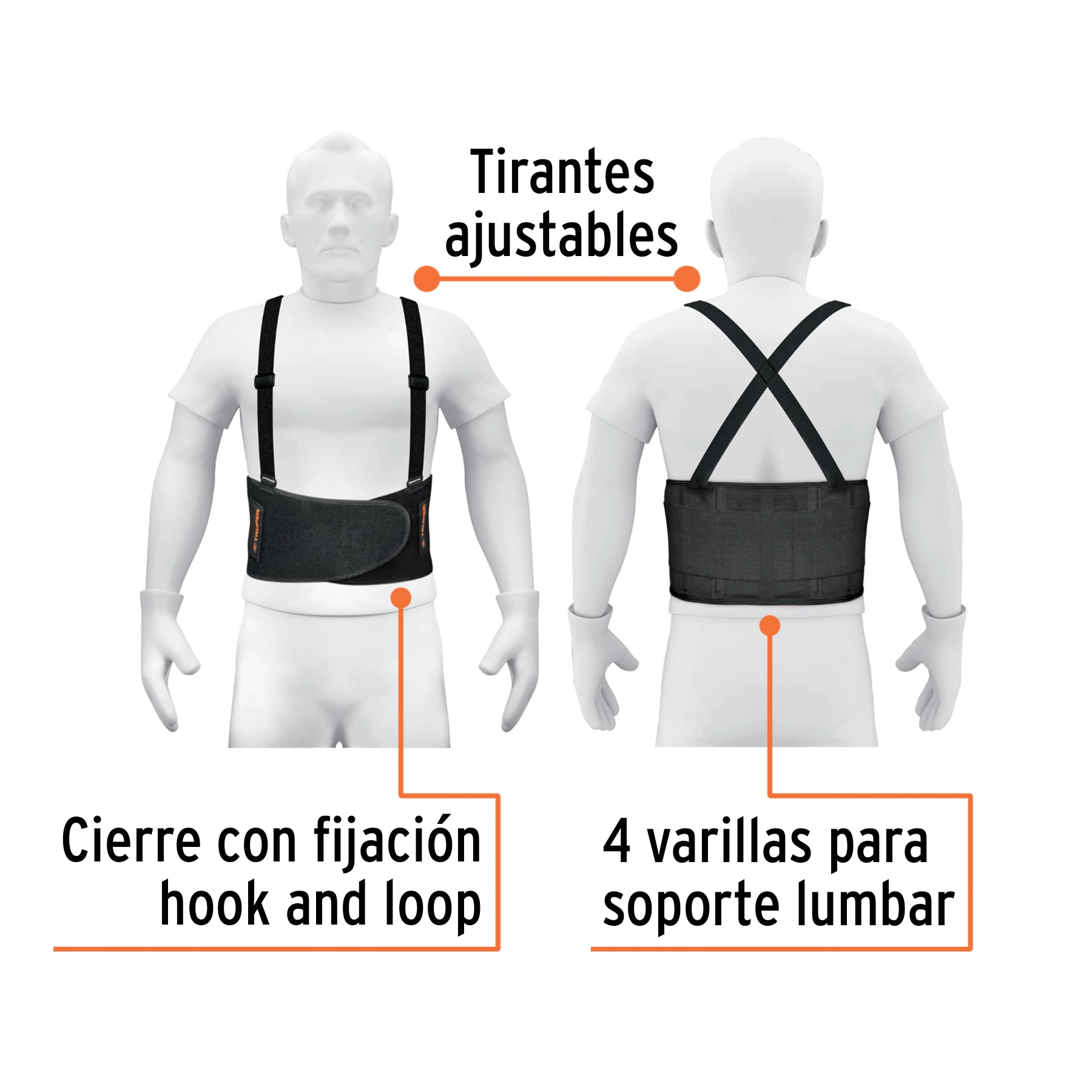 Faja lumbar, talla G, TRUPER