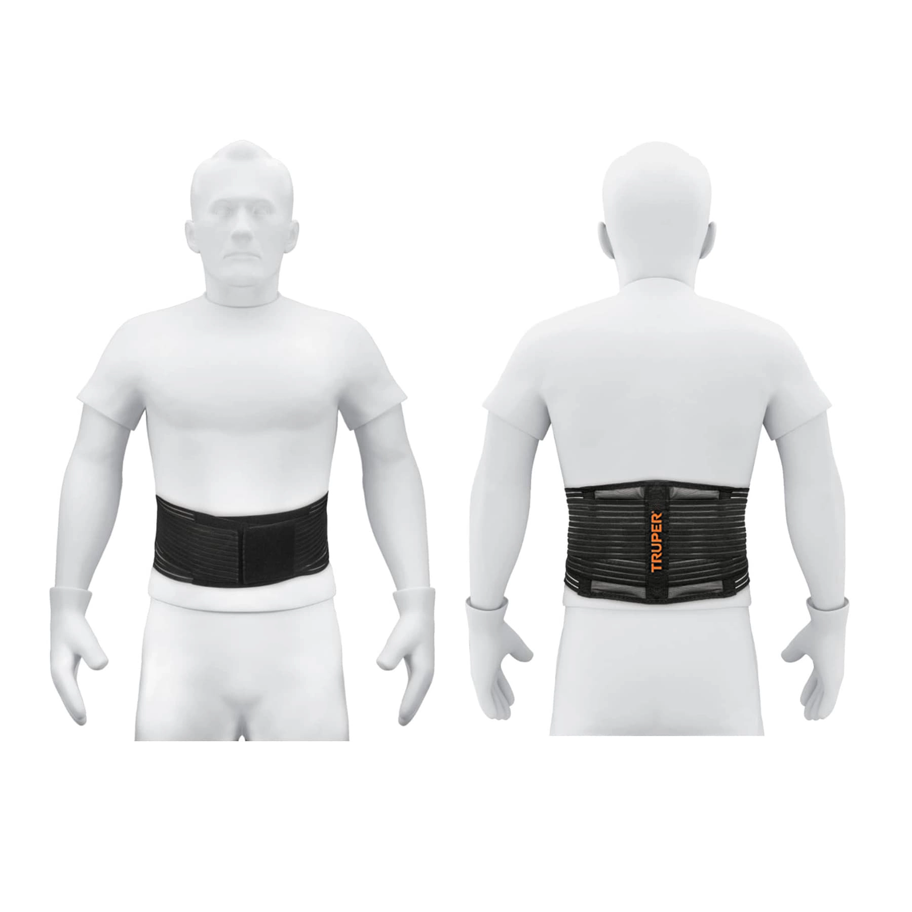 Faja lumbar tipo cinturón de malla transpirable, M, TRUPER