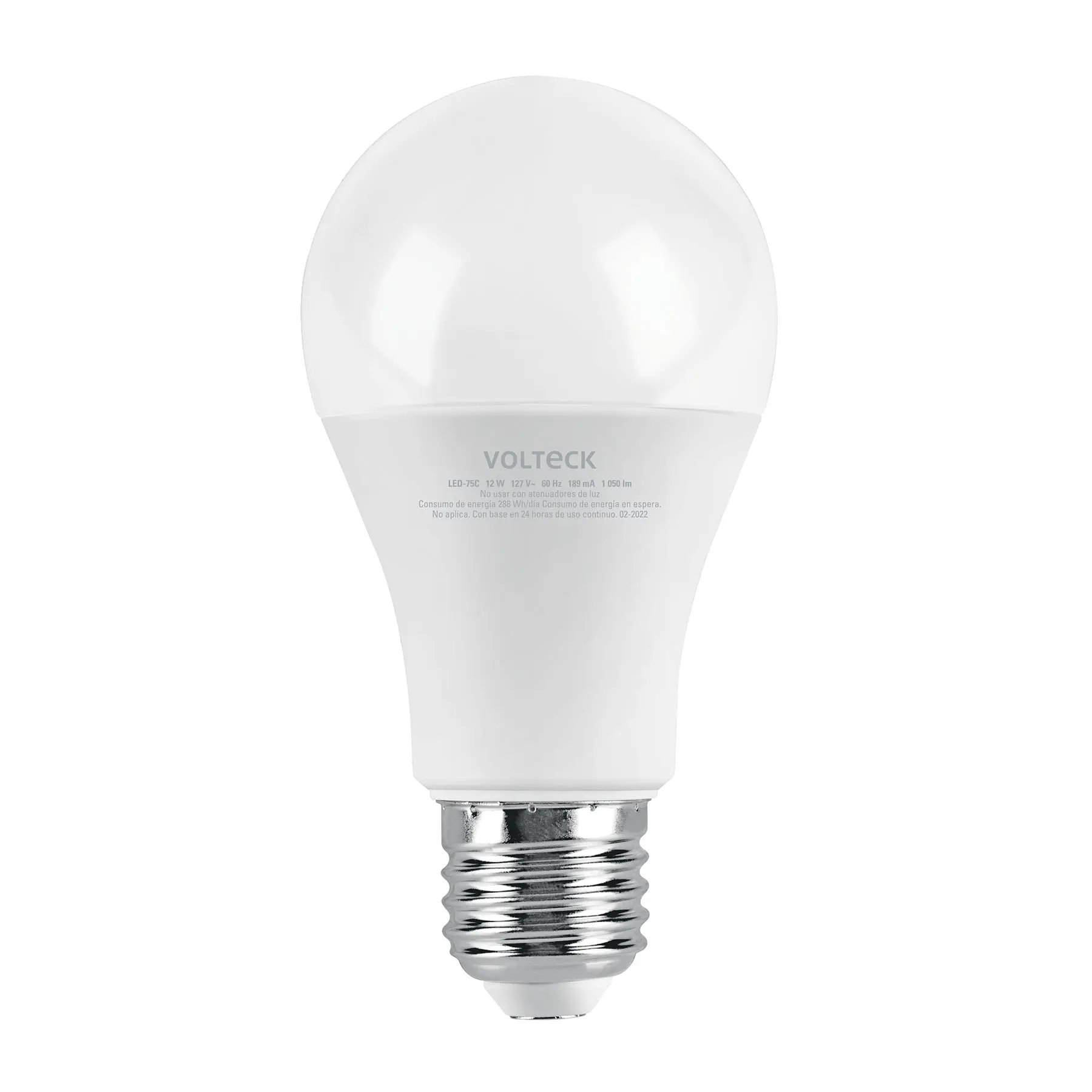 Foco LED 12W (75W) A19, 3000K blanca cálida, 1050lm, blíster