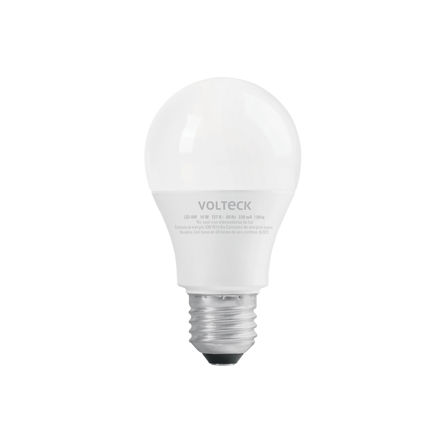 Foco LED 14W (100W) A19, 6500K blanca fría, 1500 lm, caja