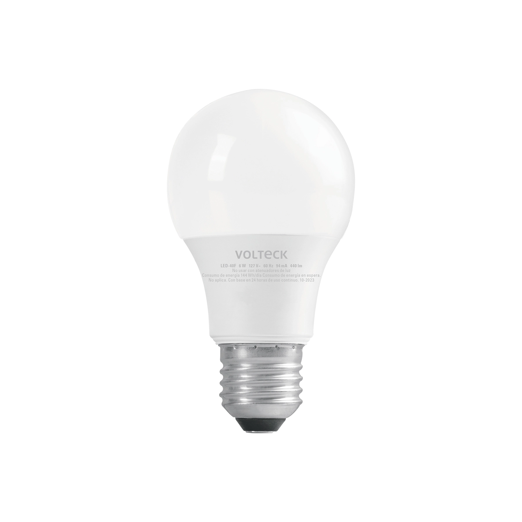 Foco LED 6W (40W) A19, 6500K blanca fría, 440 lm, blíster