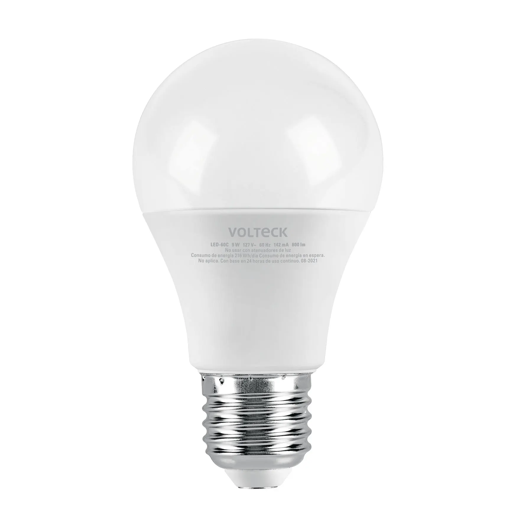 Foco LED 9W (60W) A19, 3000K blanca cálida, 800 lm, blíster