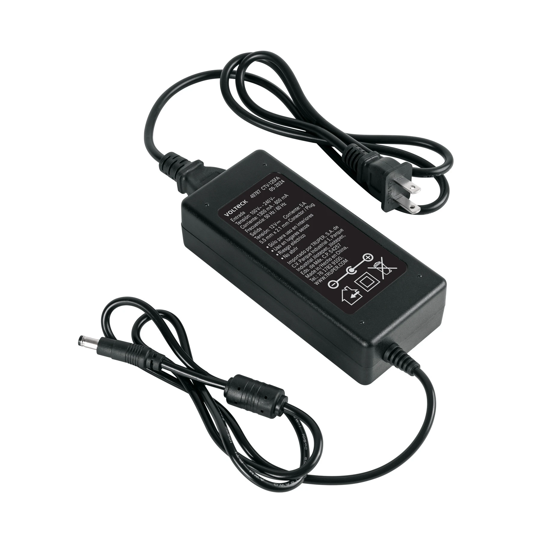 Fuente de Alimentación 12V 5A para CCTV, VOLTECK