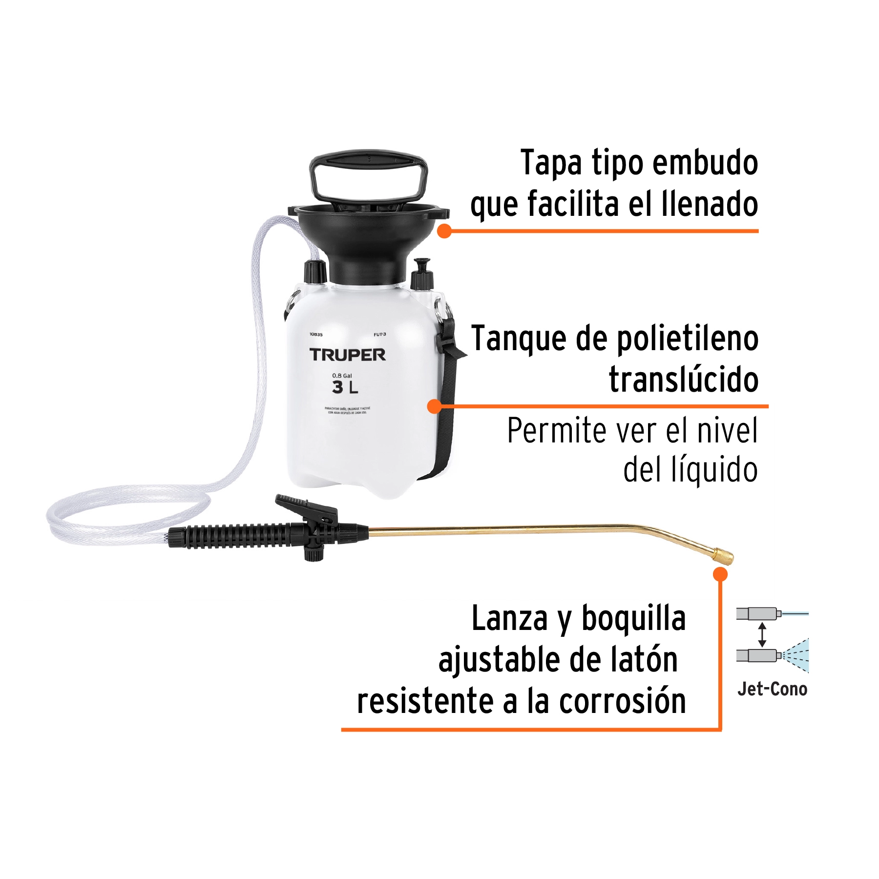 Fumigador jardinero 3 L (0.8 gal), TRUPER