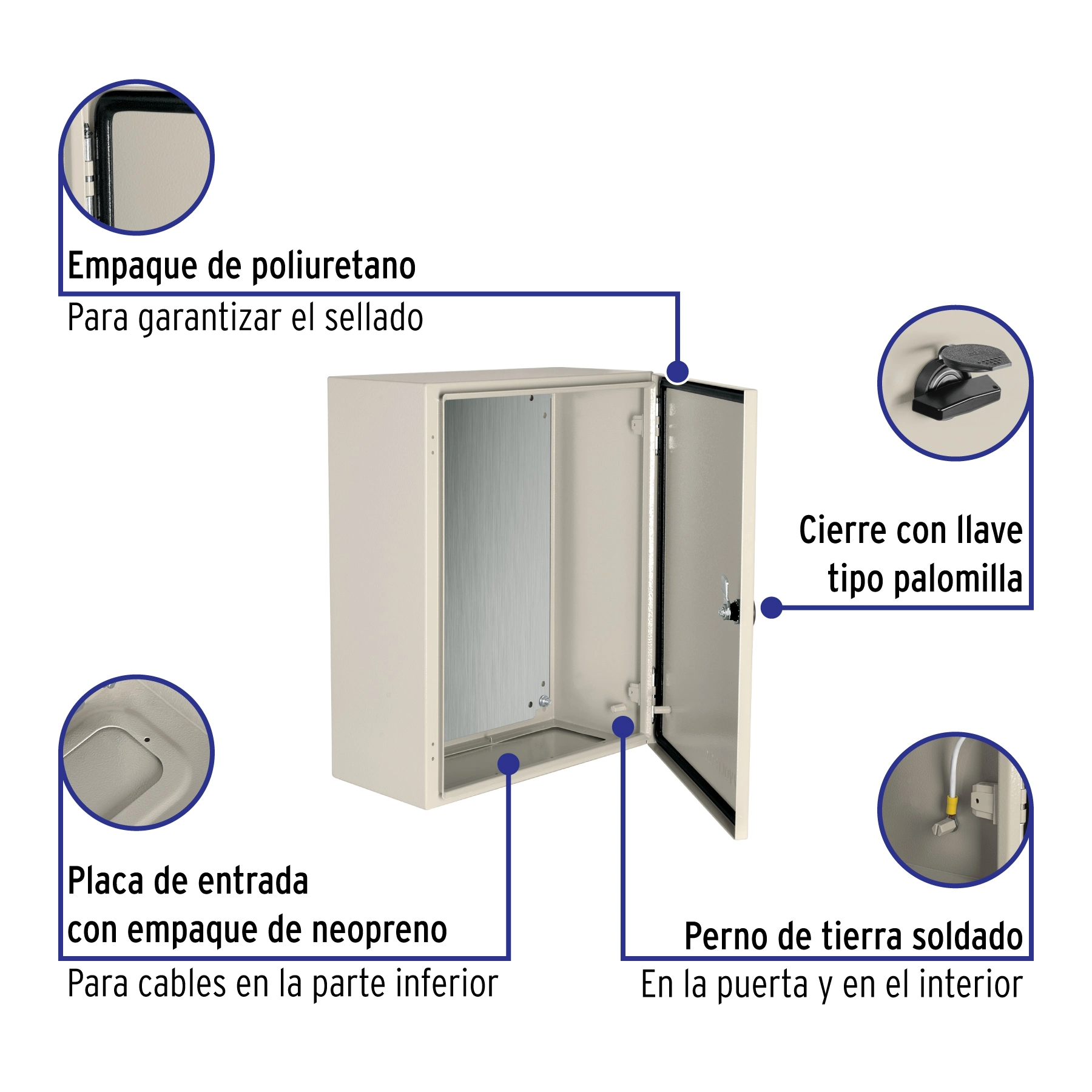 Gabinete metálico, 500 x 400 mm, VOLTECK